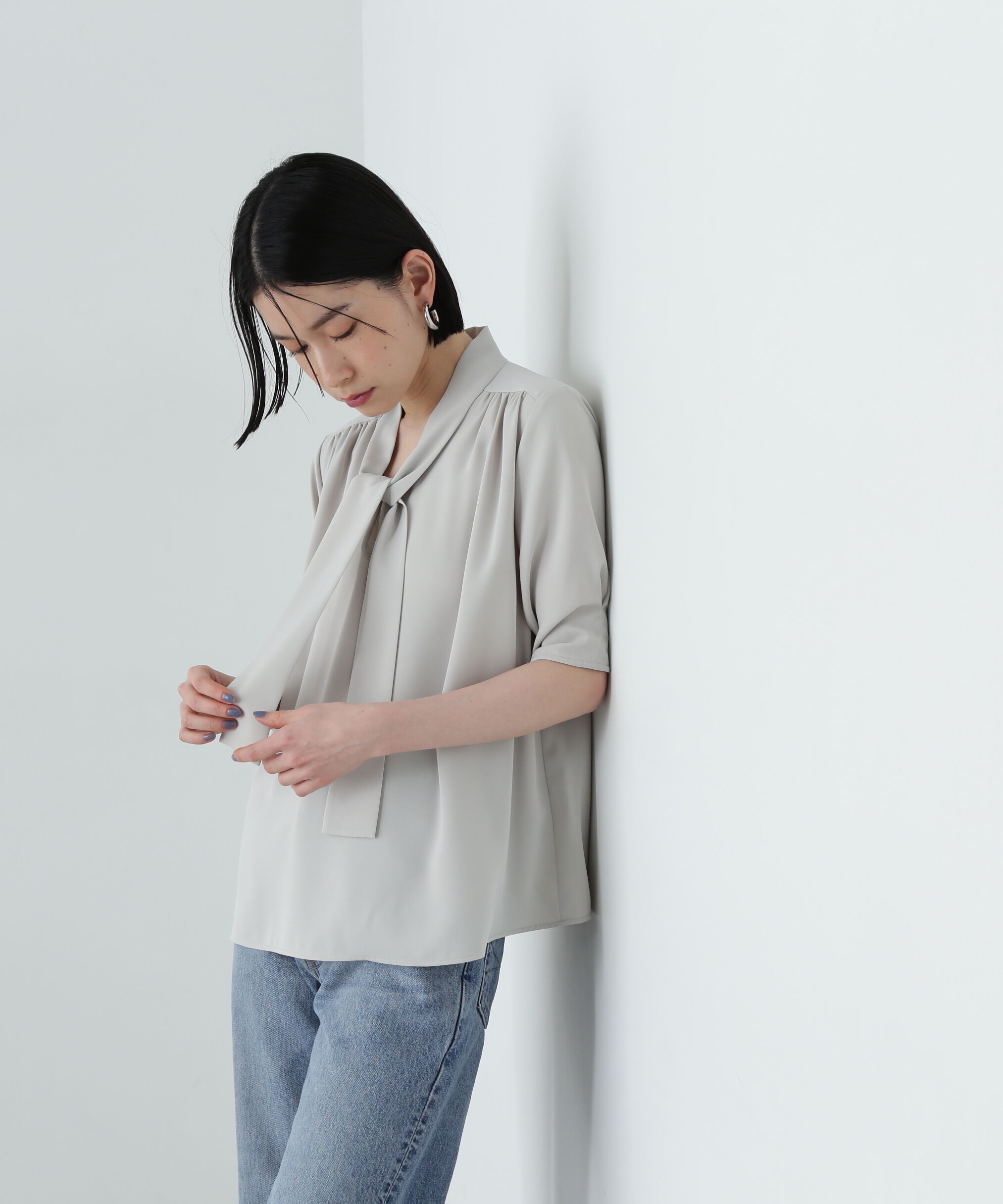  「ラチネボウタイブラウス」|シャツ・ブラウス|