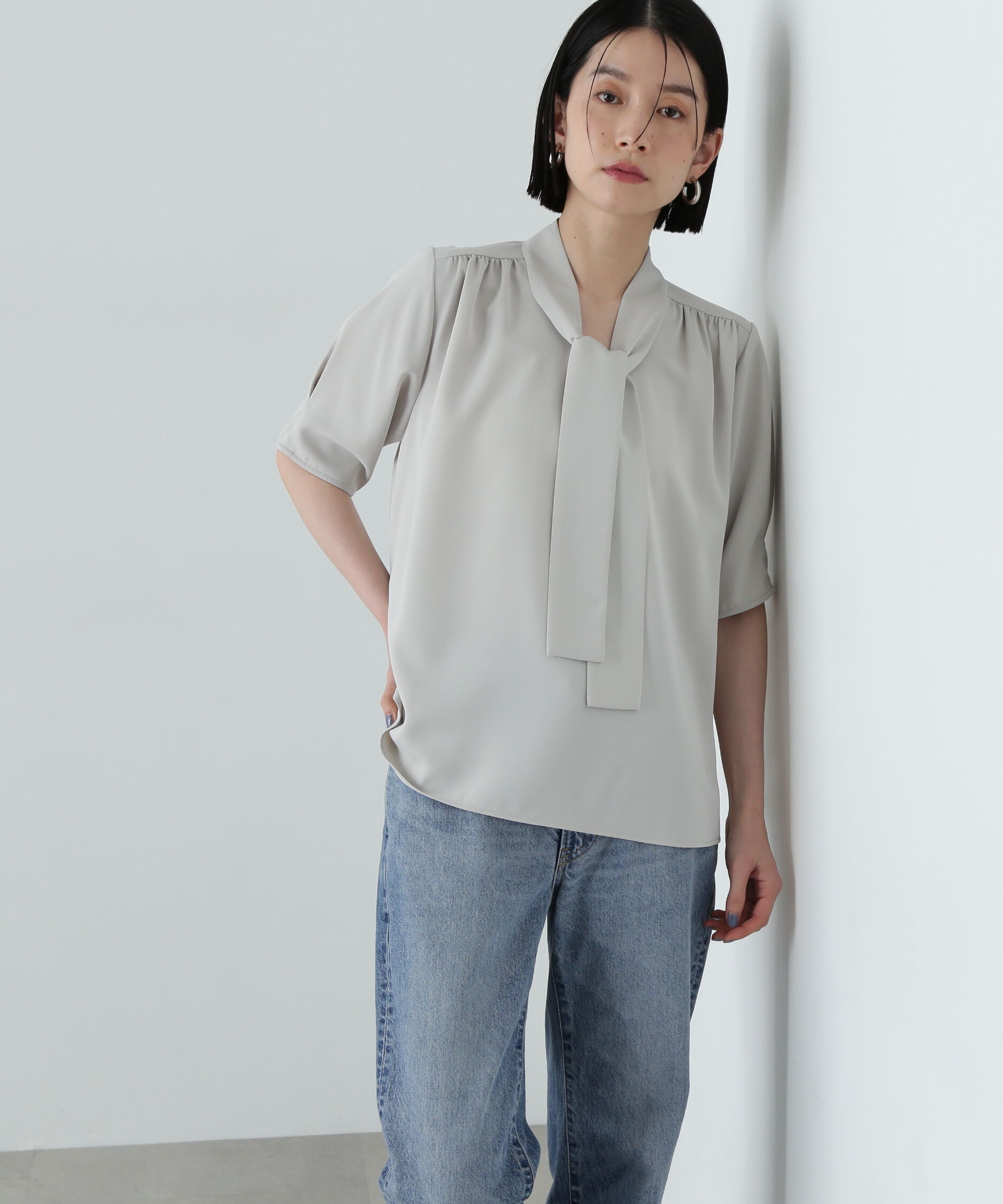  「ラチネボウタイブラウス」|シャツ・ブラウス|