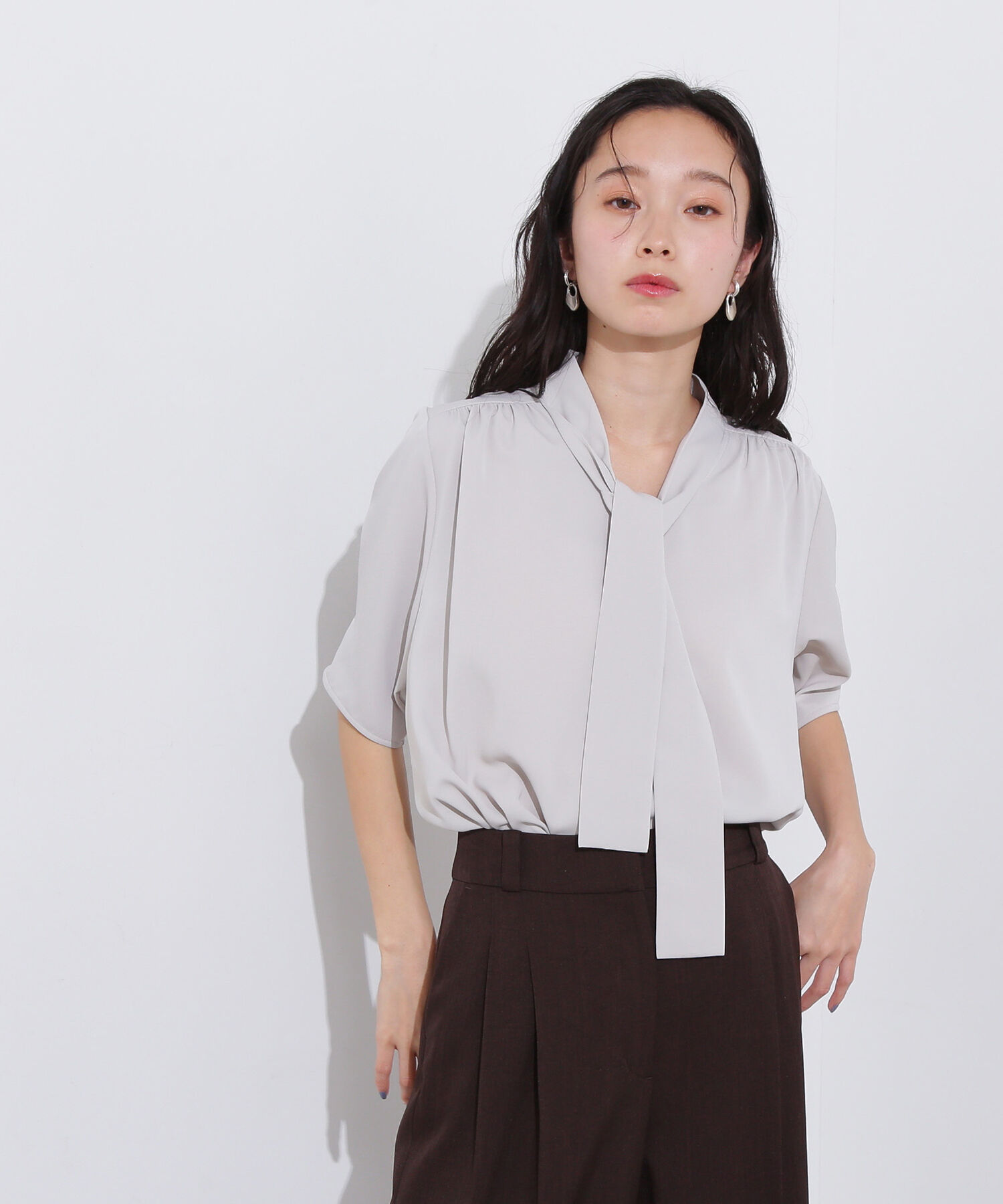  「ラチネボウタイブラウス」|シャツ・ブラウス|