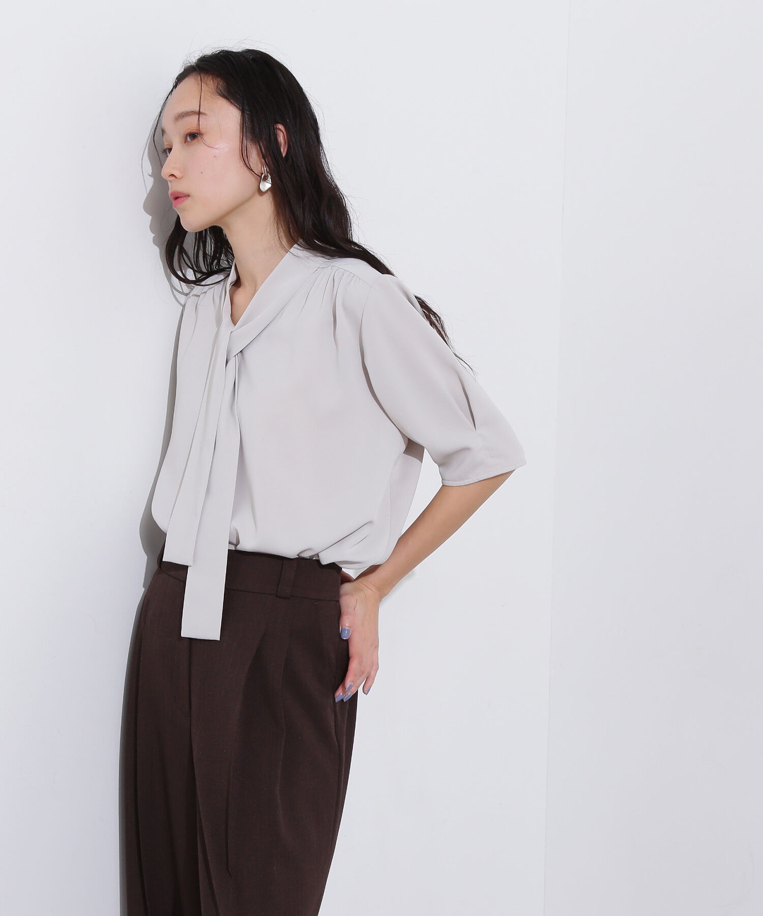  「ラチネボウタイブラウス」|シャツ・ブラウス|
