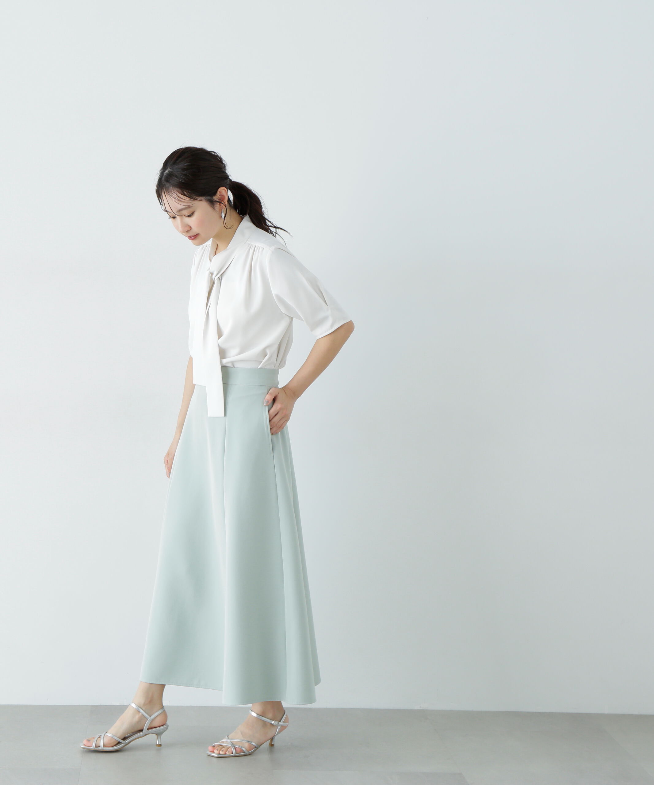  「ラチネボウタイブラウス」|シャツ・ブラウス|