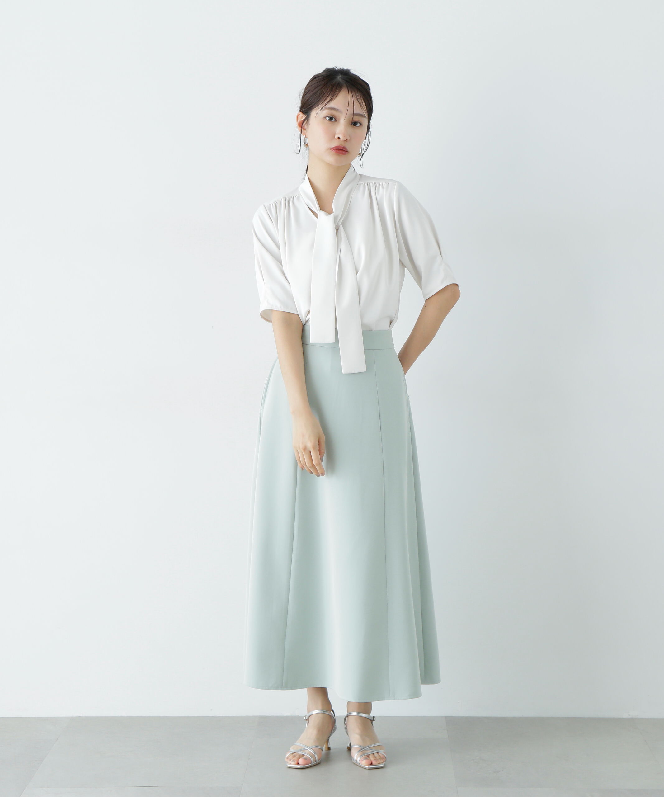  「ラチネボウタイブラウス」|シャツ・ブラウス|