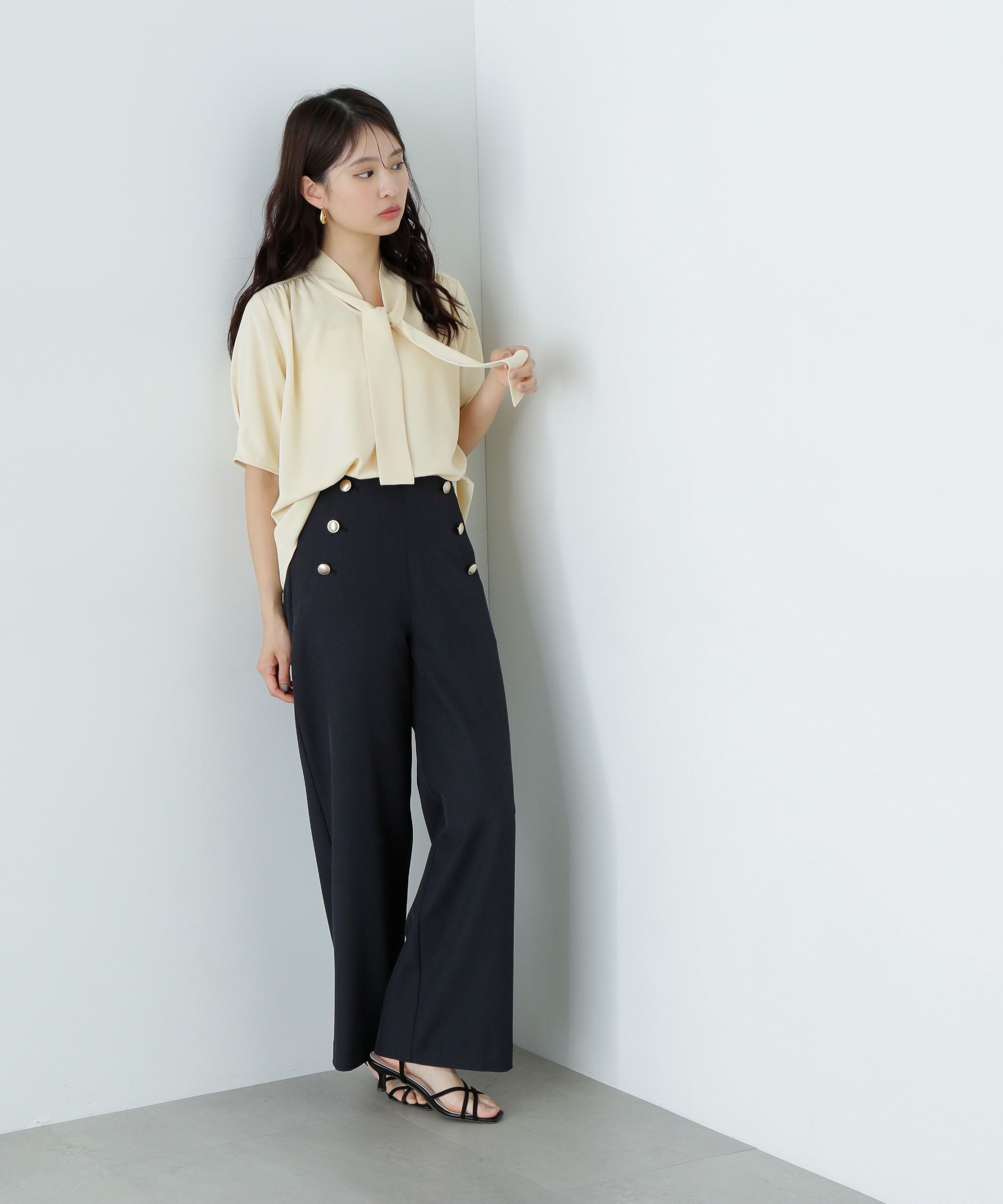  「ラチネボウタイブラウス」|シャツ・ブラウス|