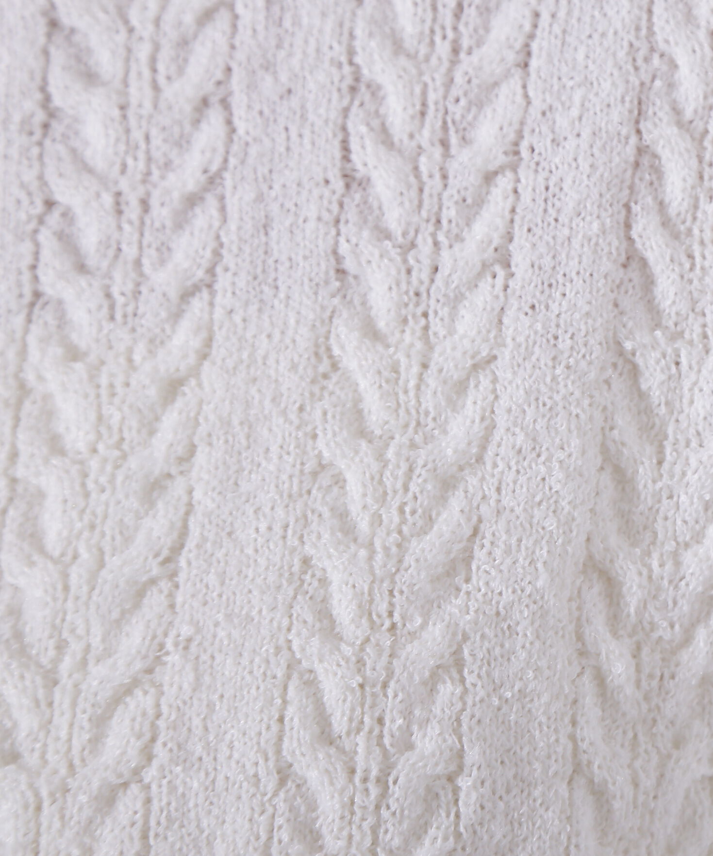  「ミニケーブル半袖ニット」|ニット・セーター|