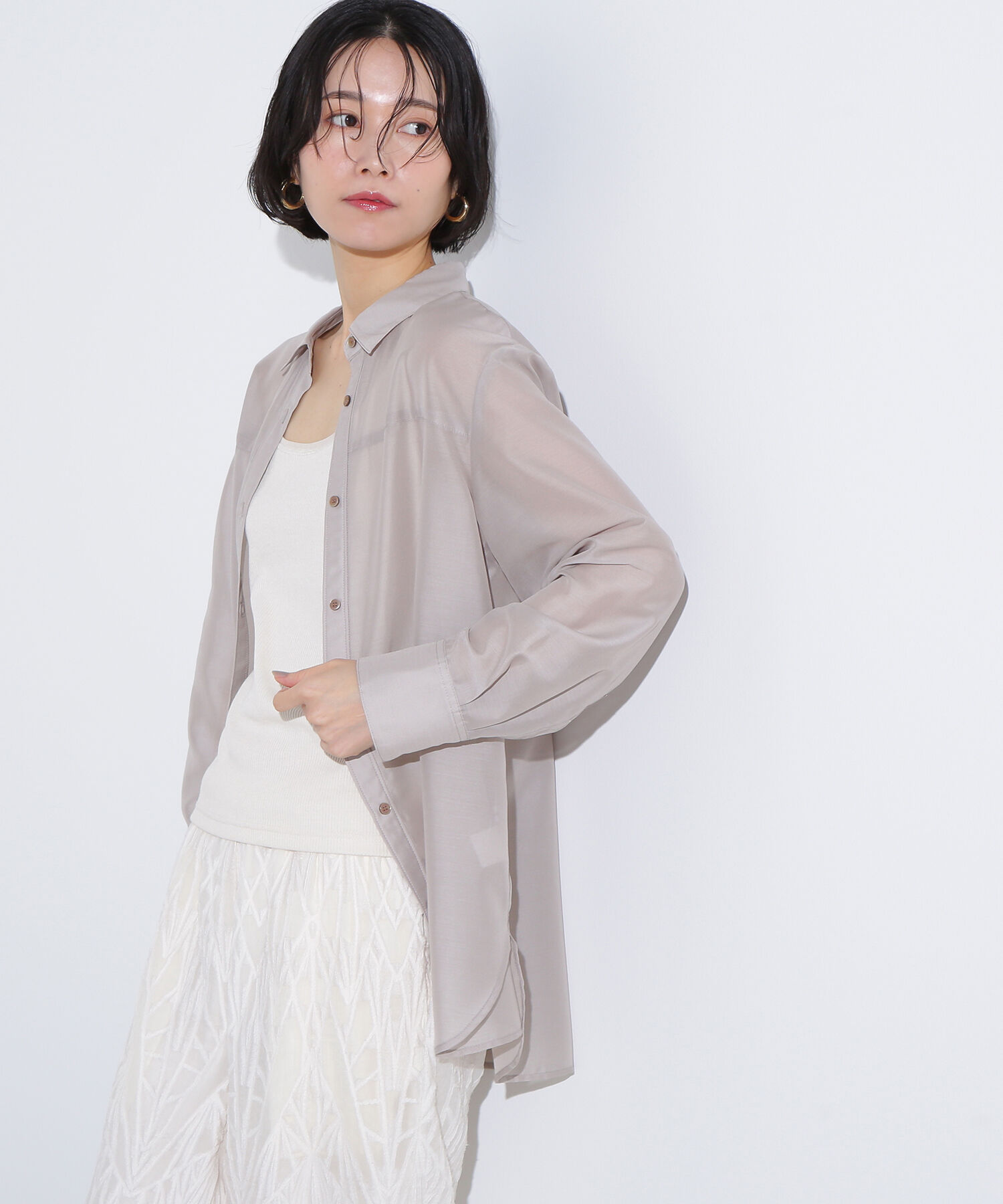  「シアーオーバーシャツ」|シャツ・ブラウス|アッシュベー