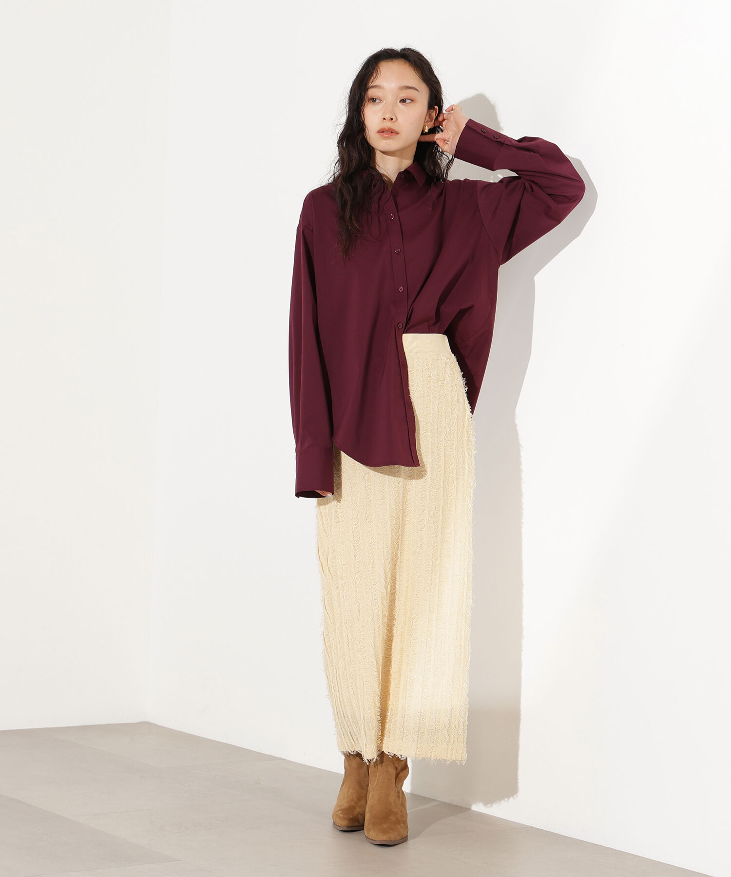  「フリンジニットスカート」|スカート|