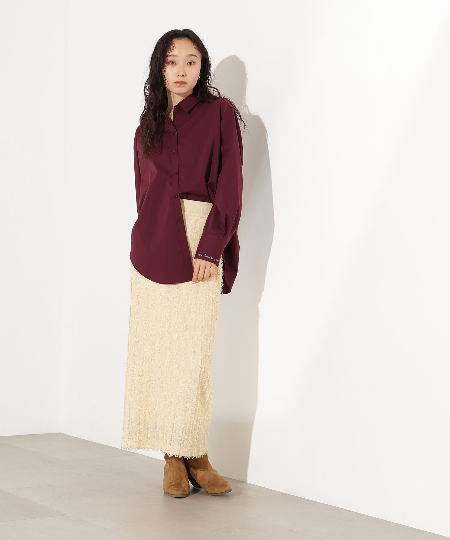  「フリンジニットスカート」|スカート|