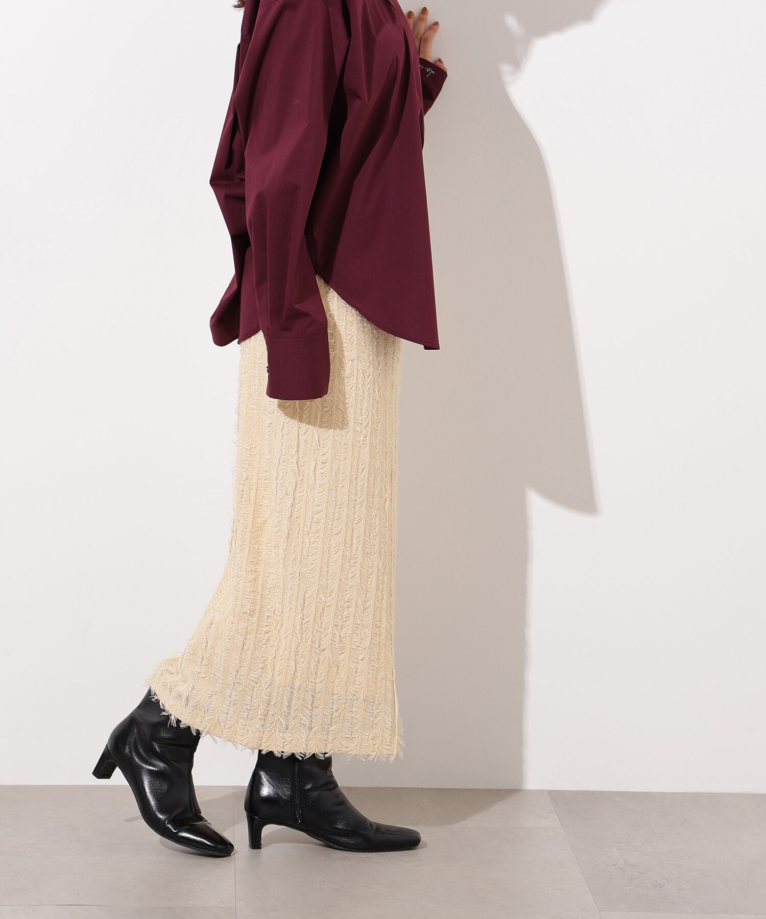  「フリンジニットスカート」|スカート|