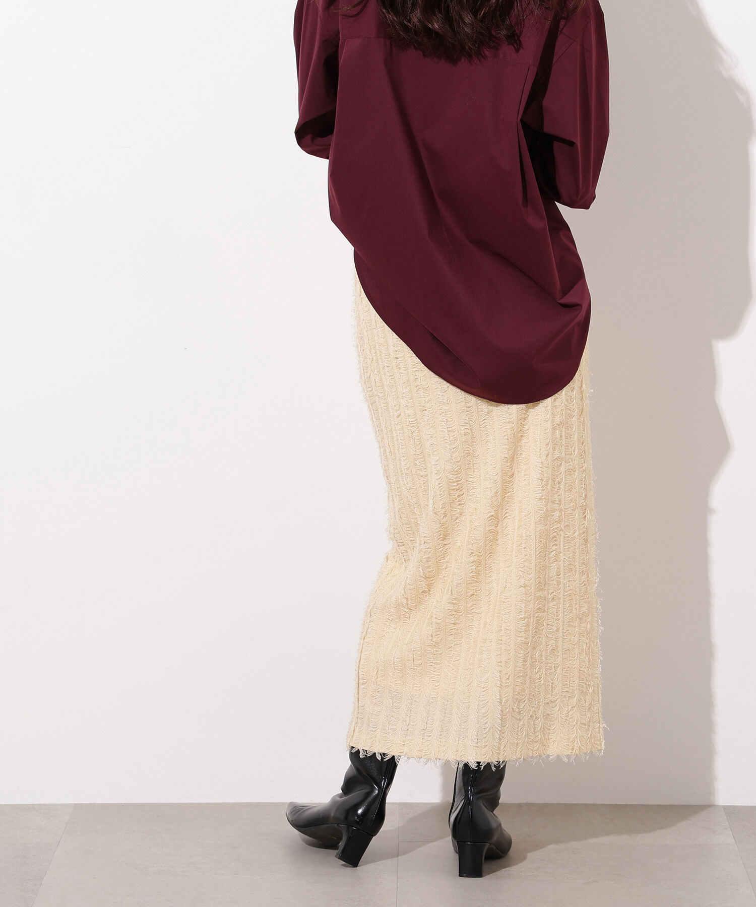  「フリンジニットスカート」|スカート|