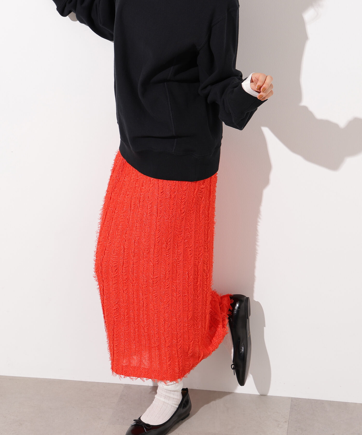  「フリンジニットスカート」|スカート|