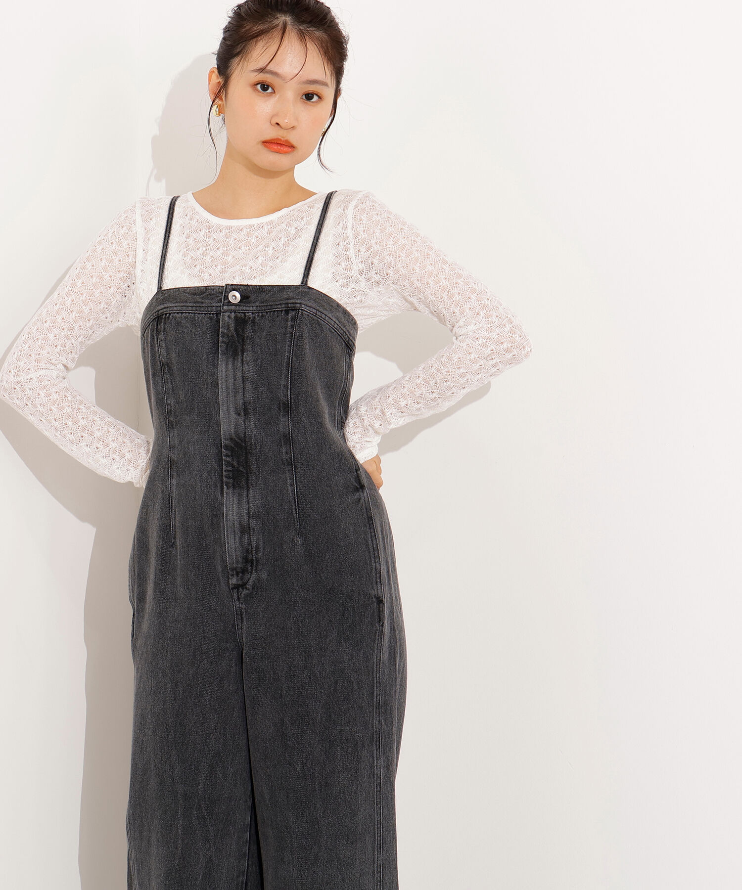  「デニムベアサロペット」|ワンピース|