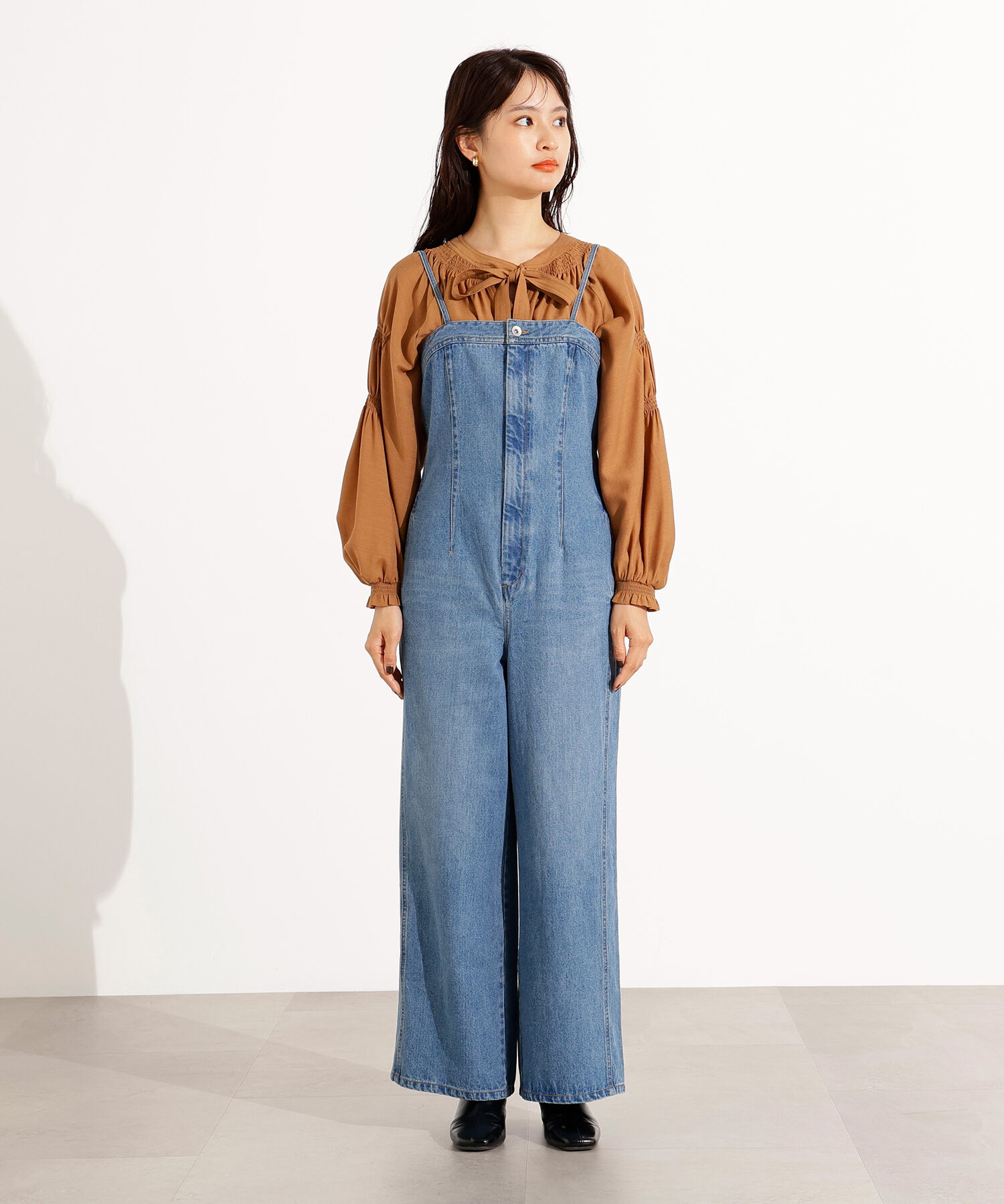  「デニムベアサロペット」|ワンピース|