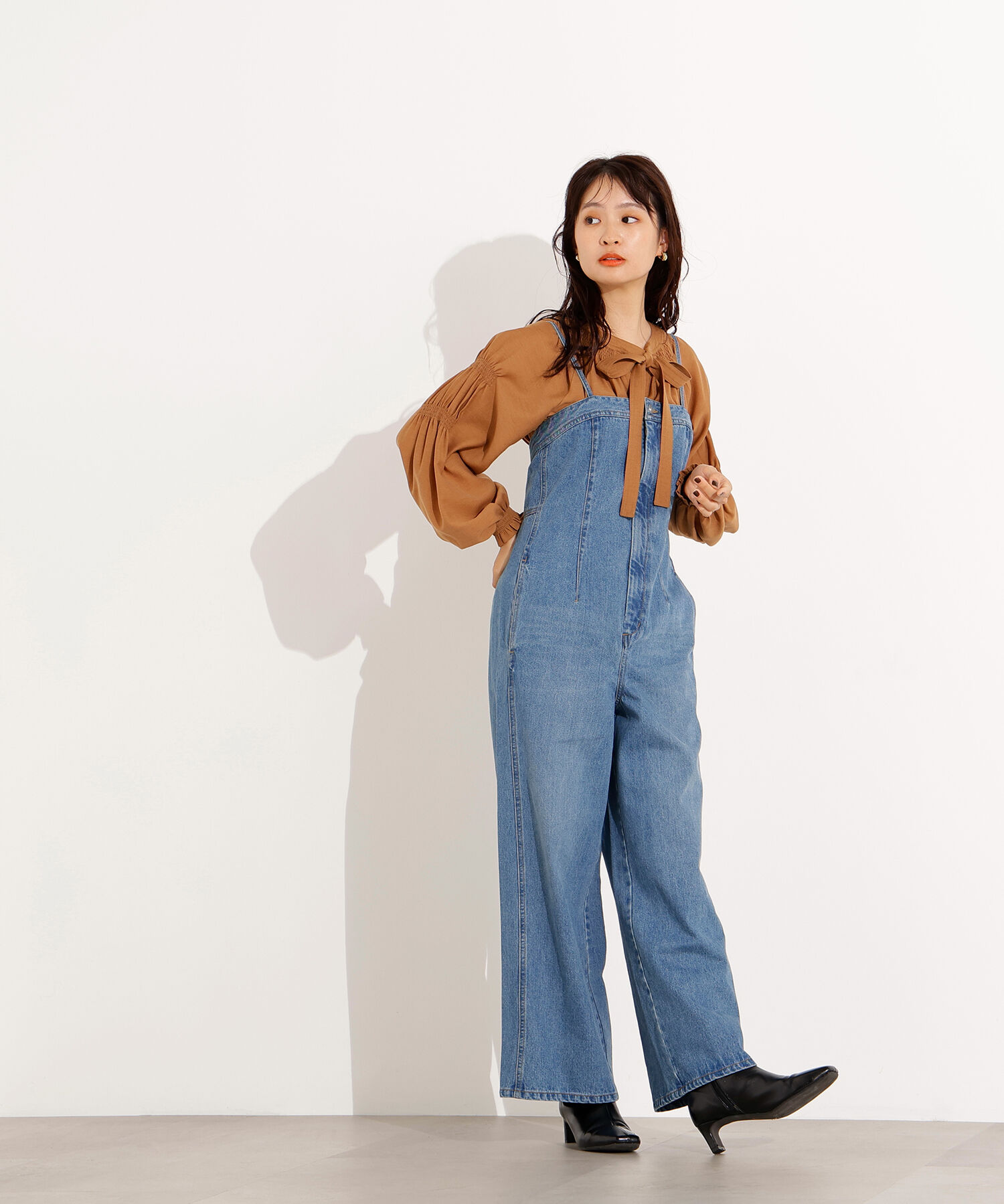  「デニムベアサロペット」|ワンピース|