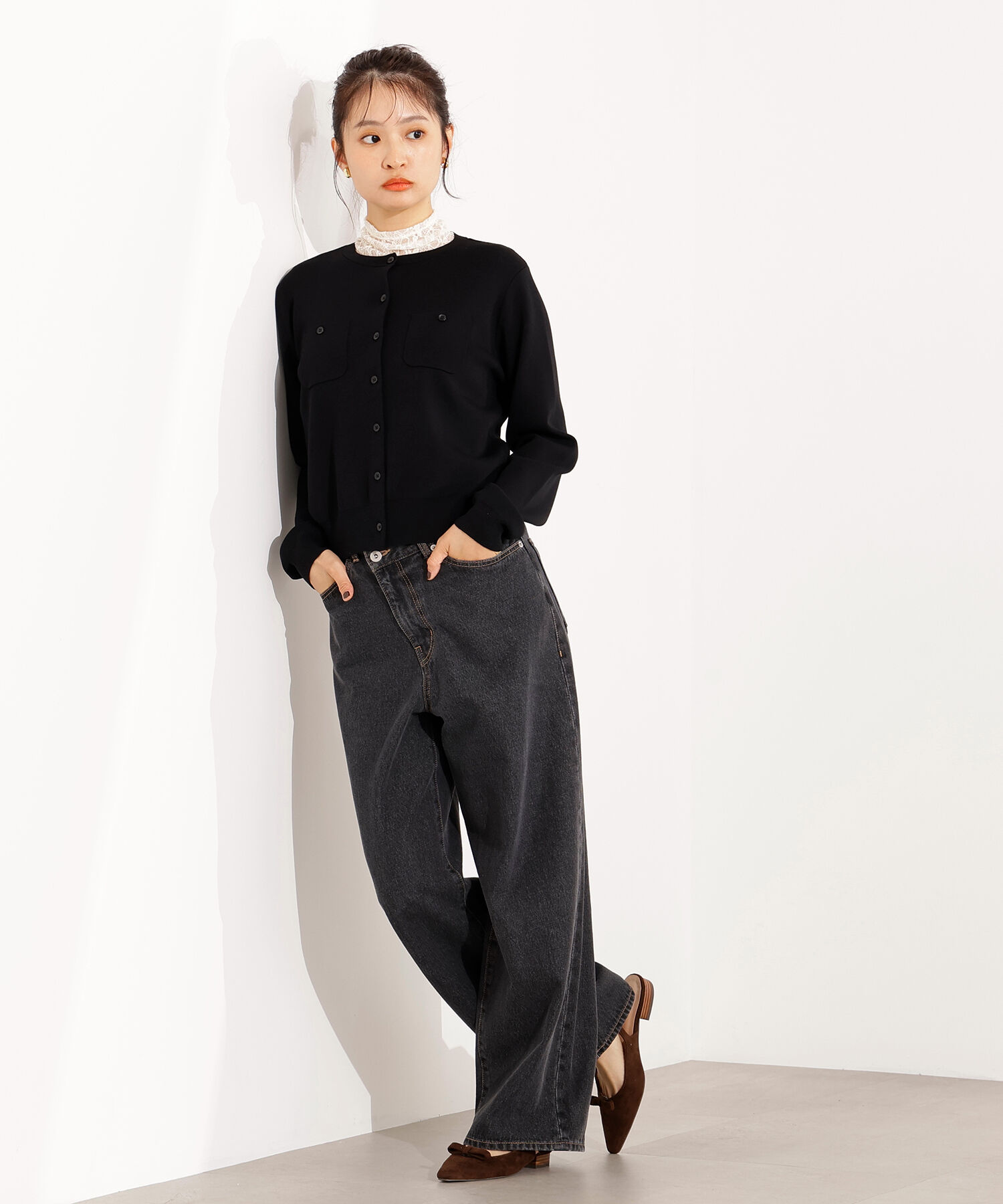  「ベーシックポケットカーディガン」|ニット・セーター|