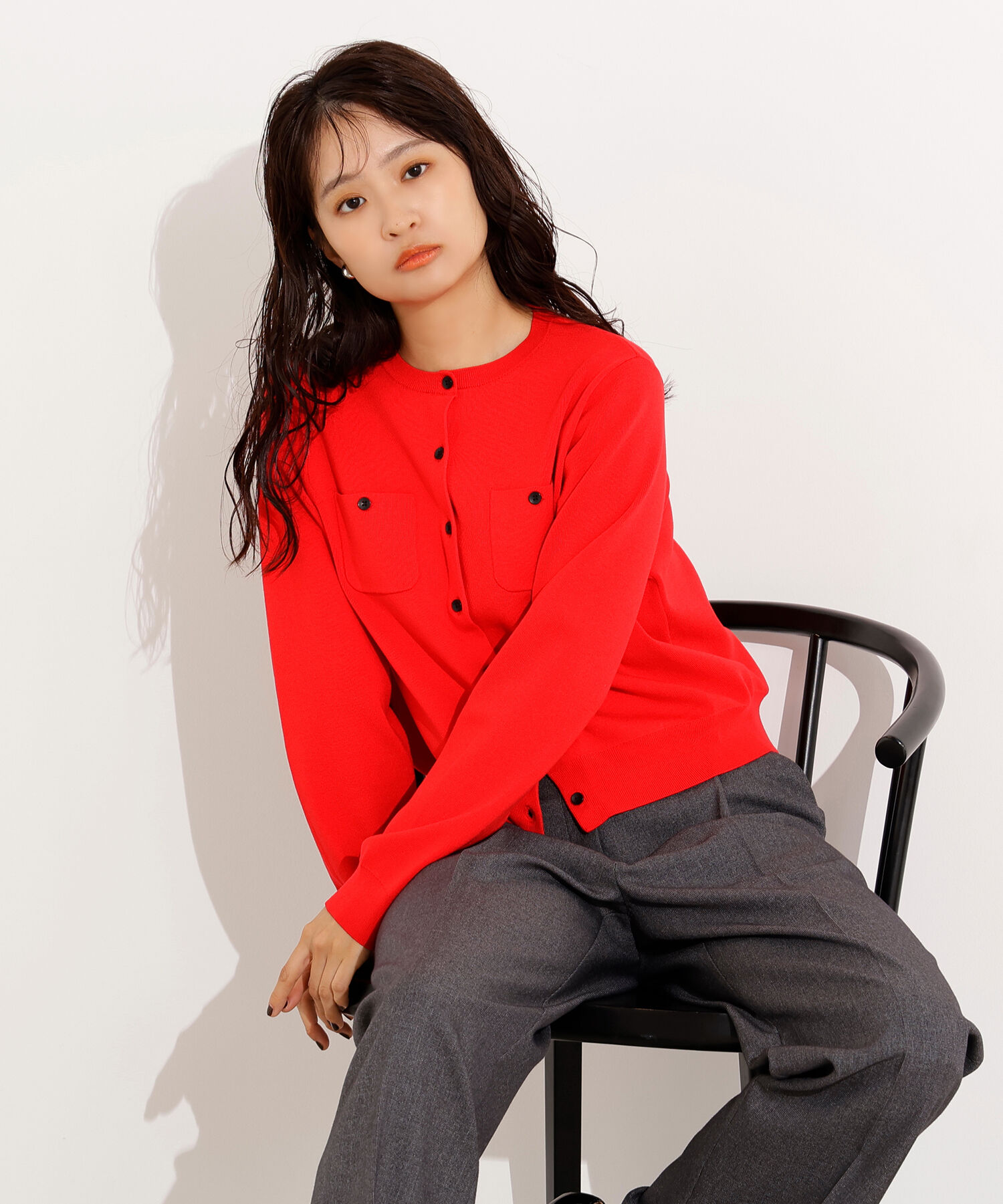  「ベーシックポケットカーディガン」|ニット・セーター|