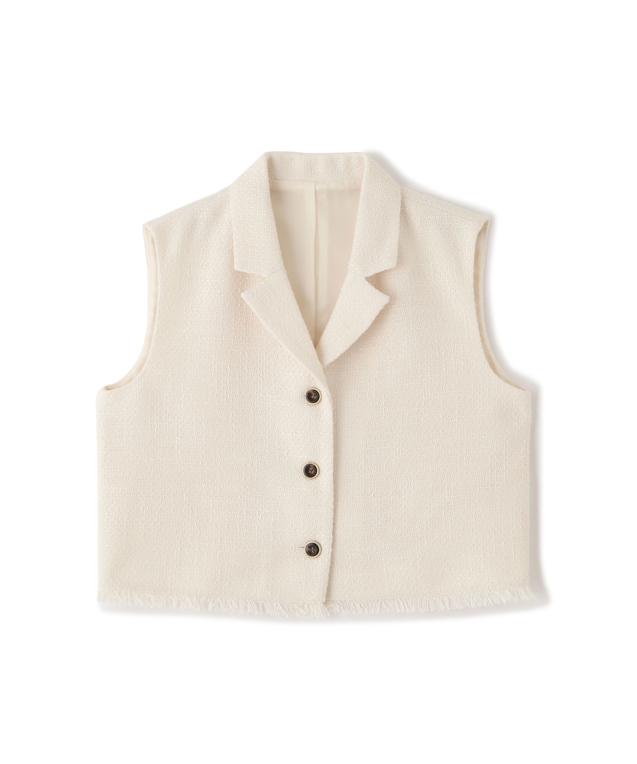  「ツイードコンパクトベスト」|シャツ・ブラウス|