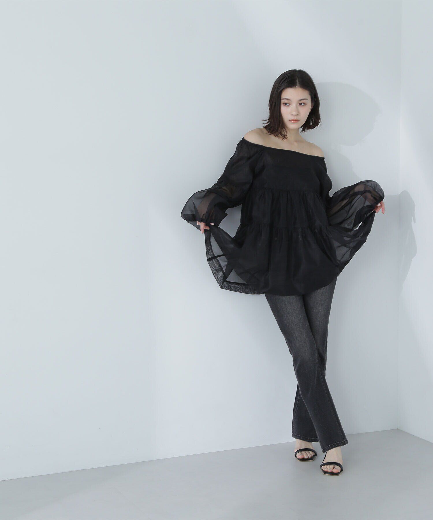  「スリムフレアデニムパンツ」|その他|クロ