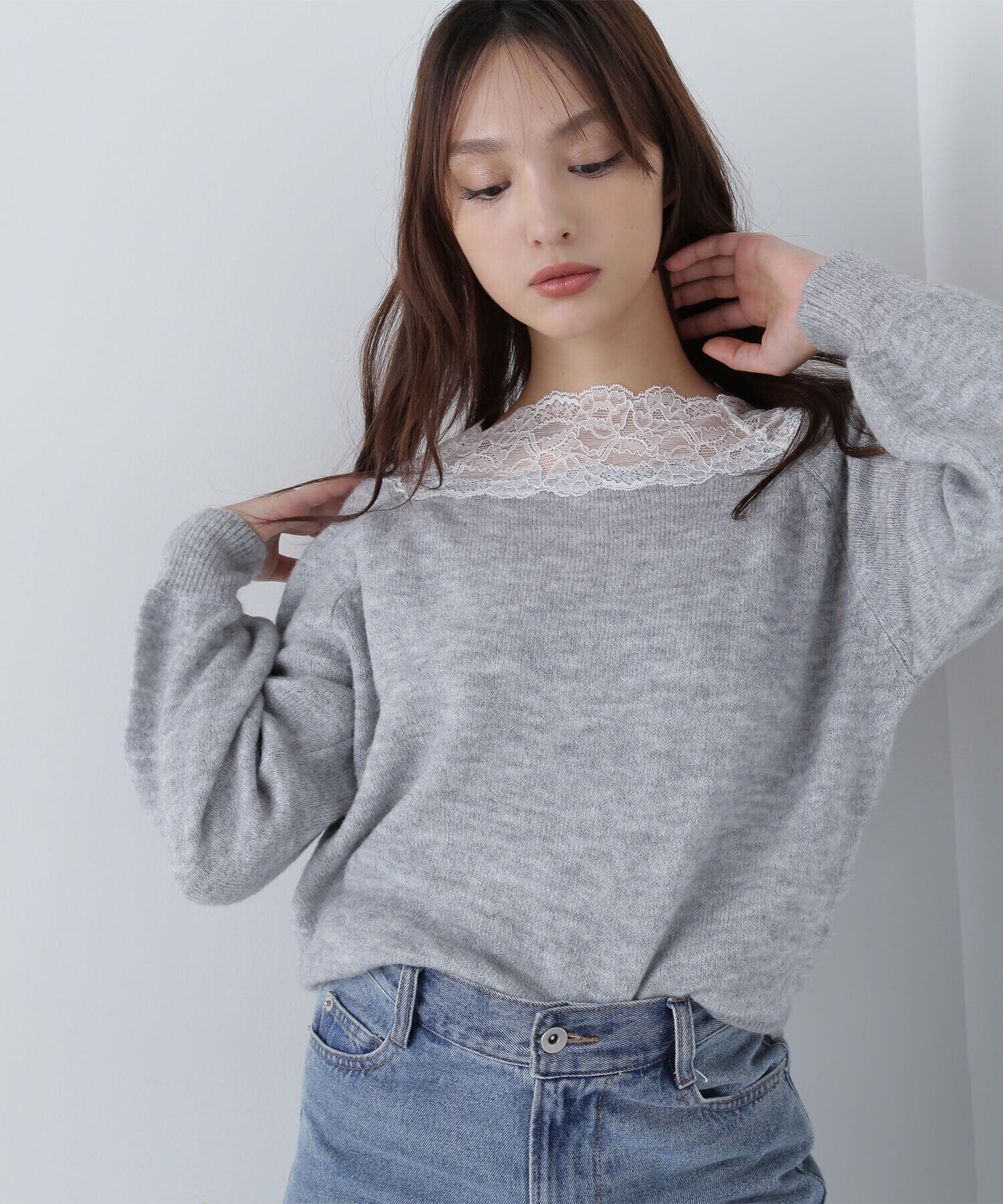  「レーストリミングニット　24AW」|ニット・セーター|