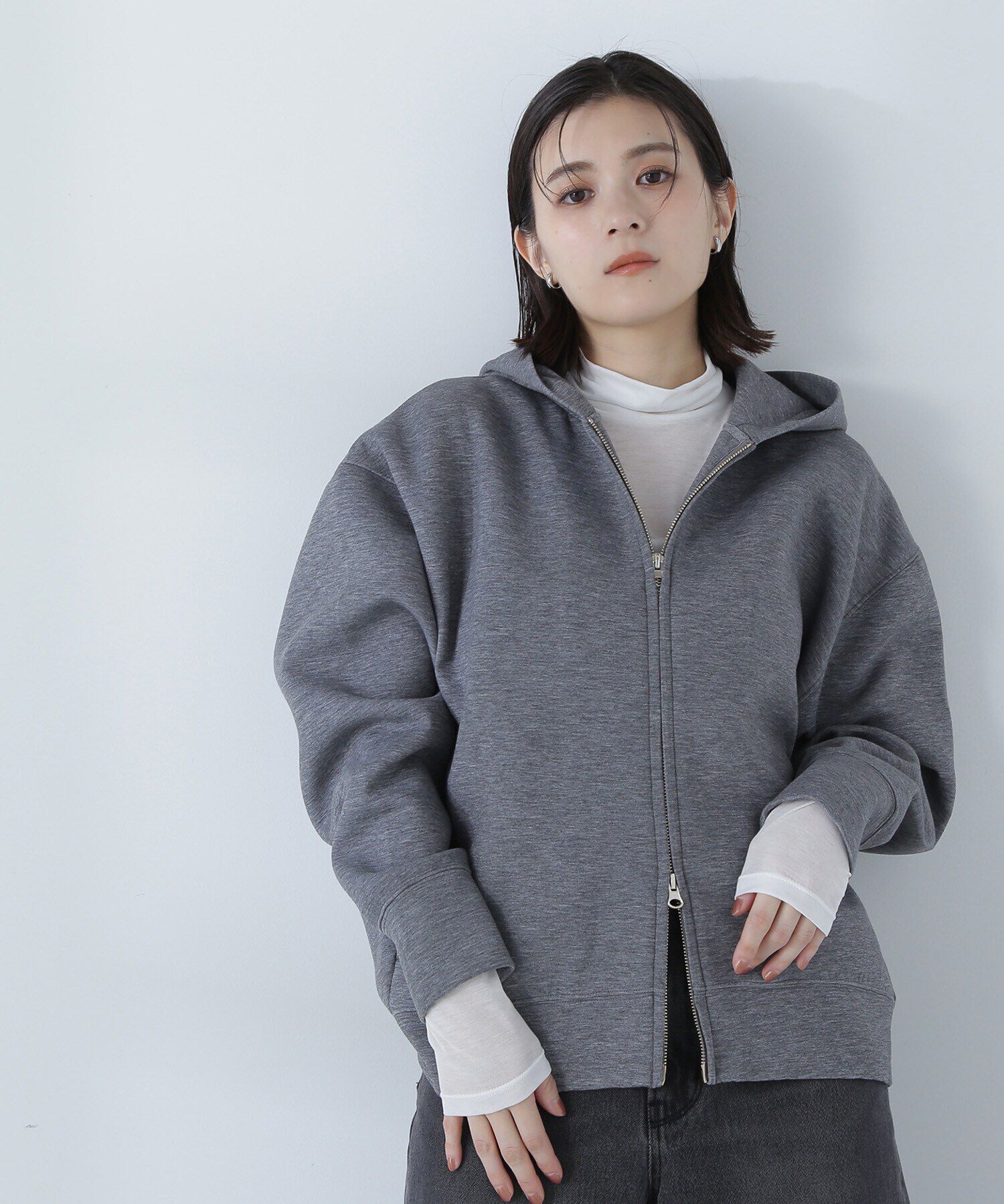  「ハイネックシアーカットソー」|Tシャツ・カットソー|