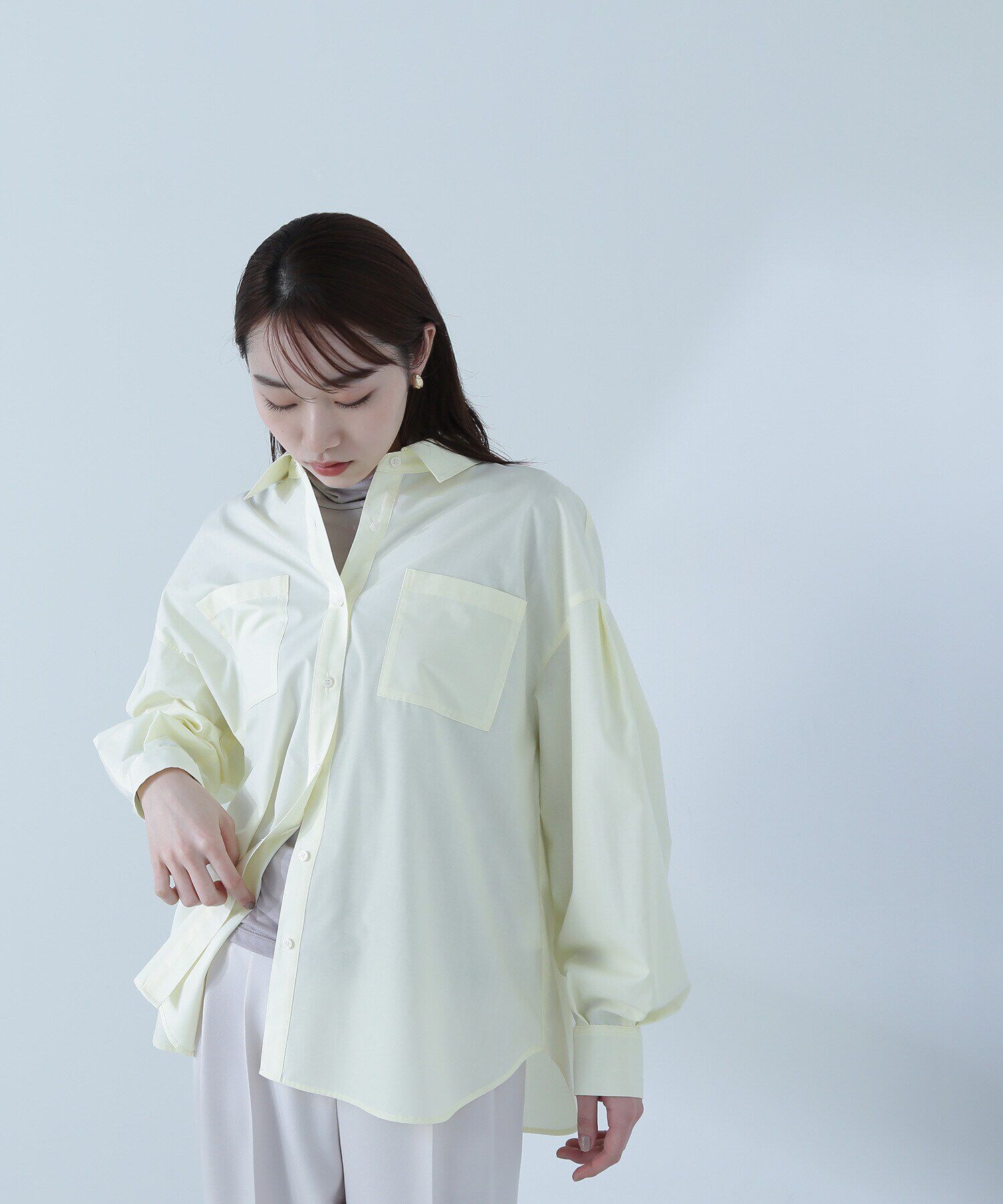  「ハイネックシアーカットソー」|Tシャツ・カットソー|