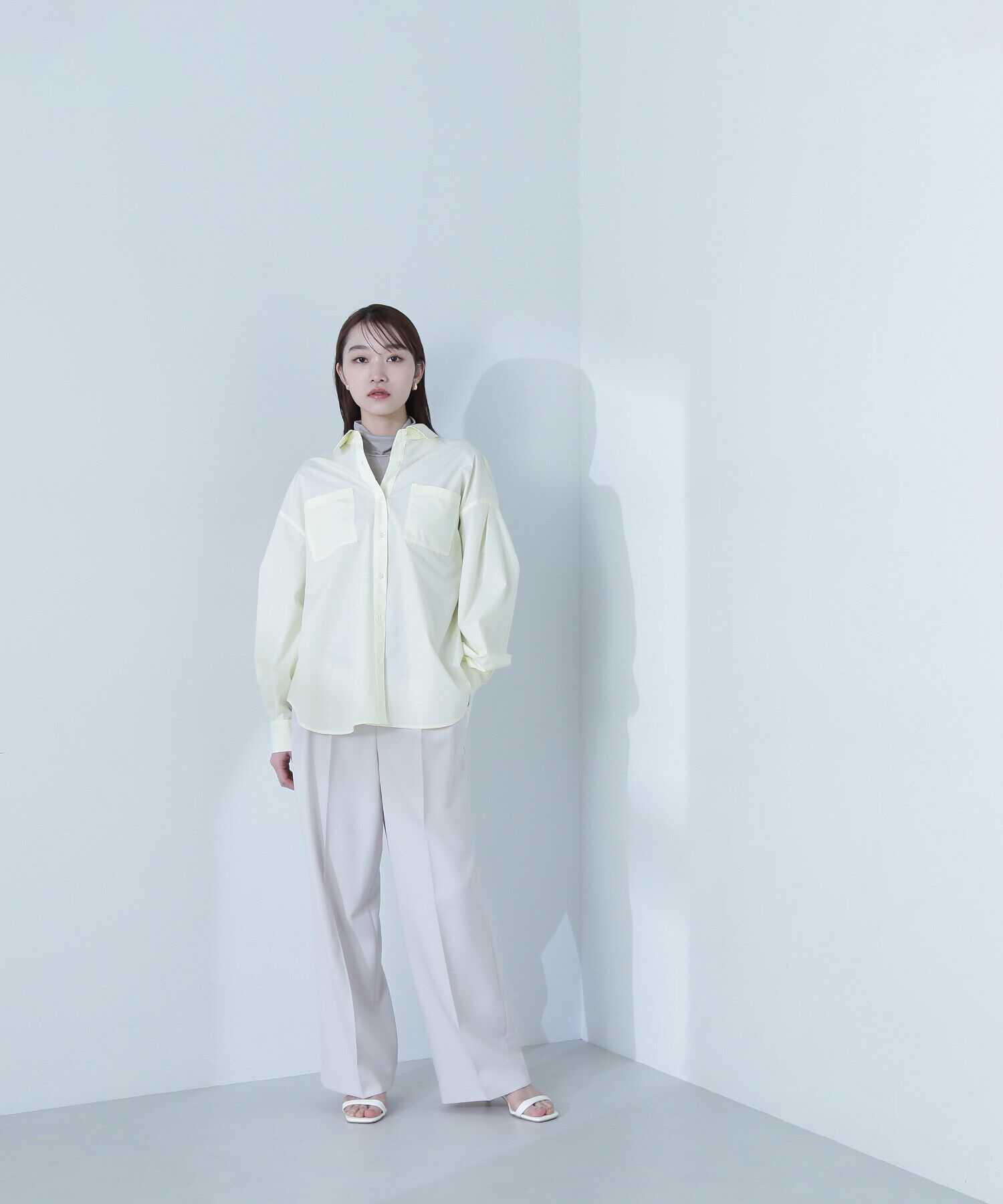  「ハイネックシアーカットソー」|Tシャツ・カットソー|