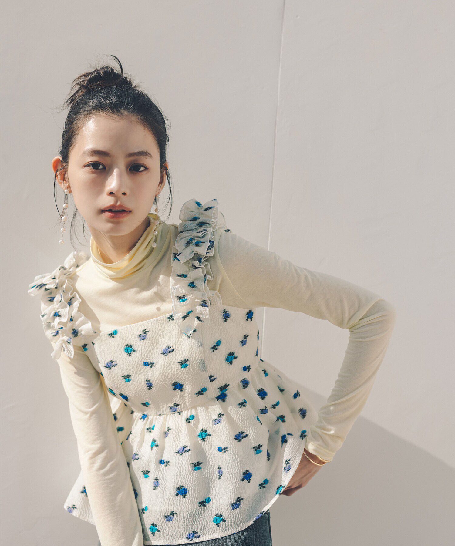  「ハイネックシアーカットソー」|Tシャツ・カットソー|