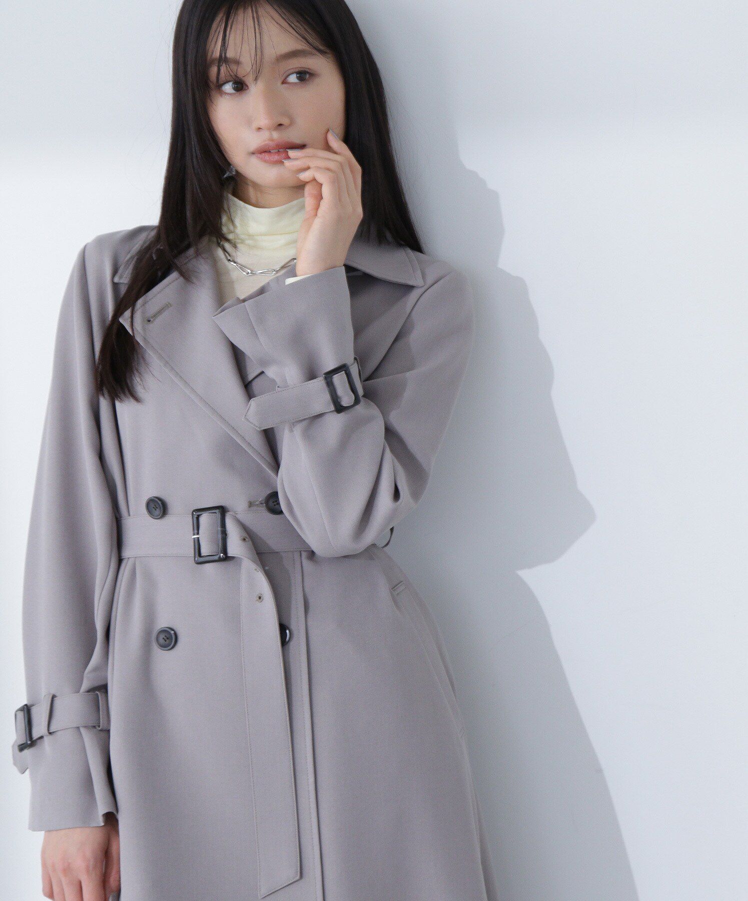  「ハイネックシアーカットソー」|Tシャツ・カットソー|