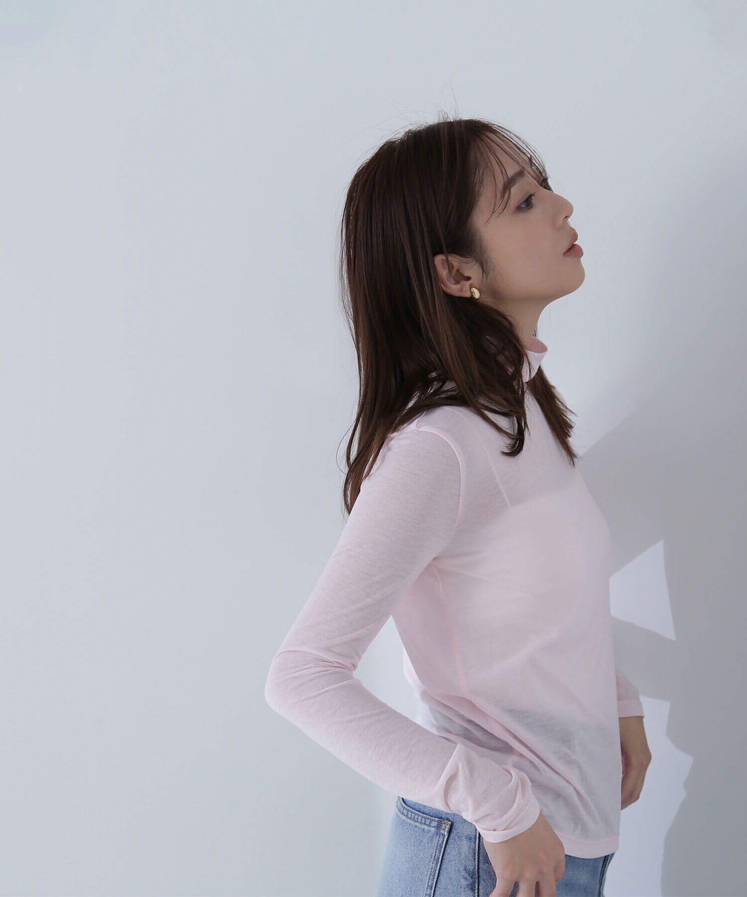  「ハイネックシアーカットソー」|Tシャツ・カットソー|