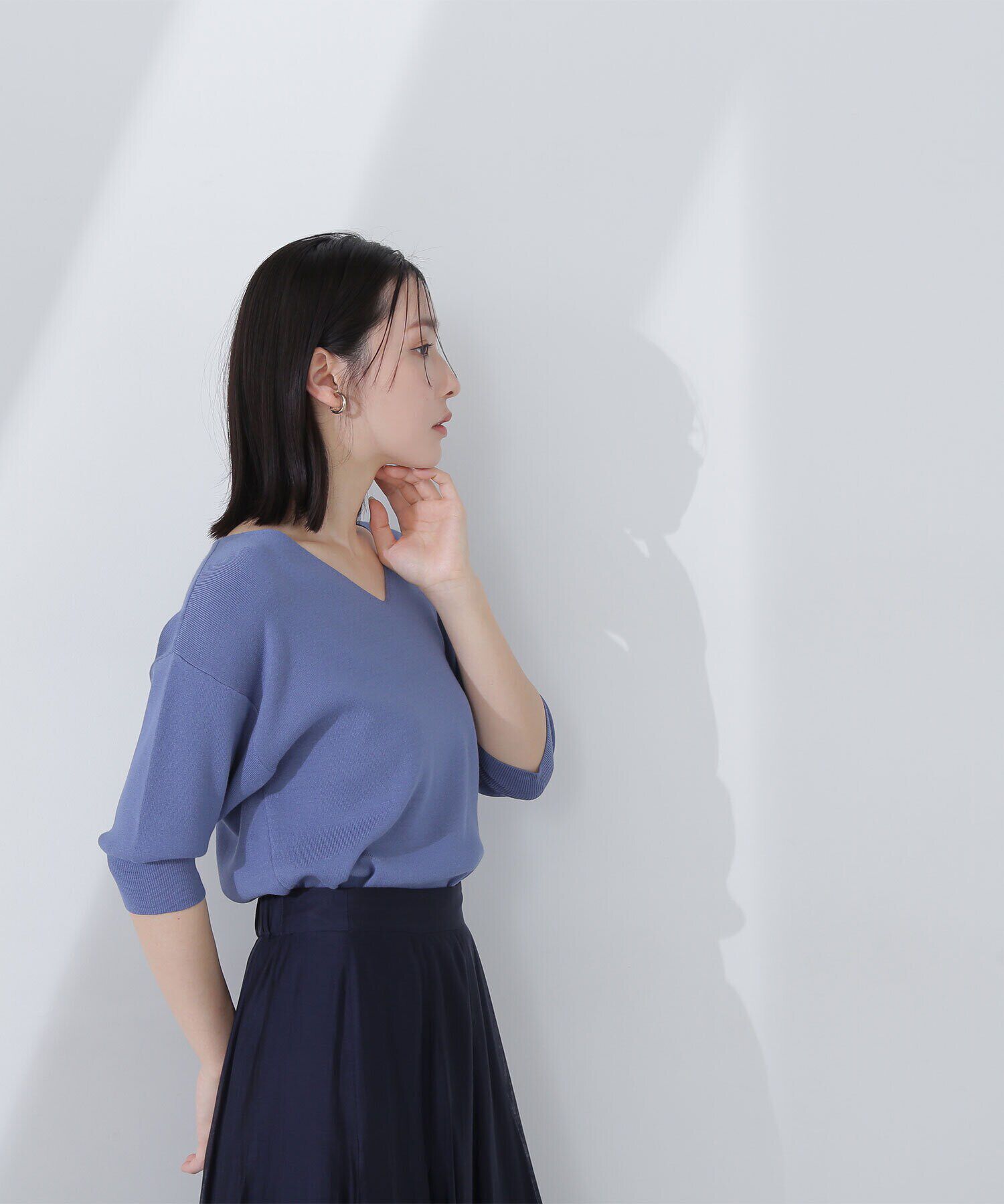  「総針ベーシックシリーズ Vネックニット」|ニット・セーター|