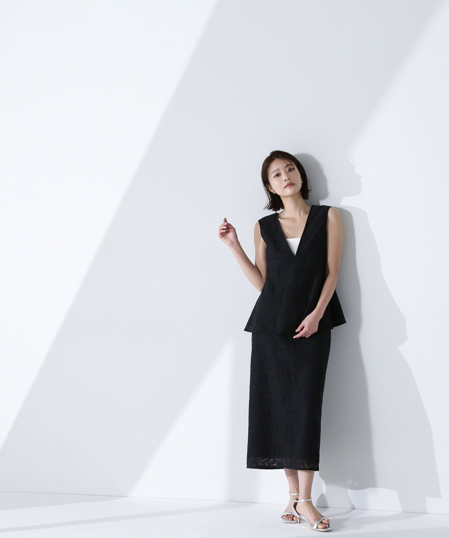  「ペプラムレースセットアップ」|ワンピース|