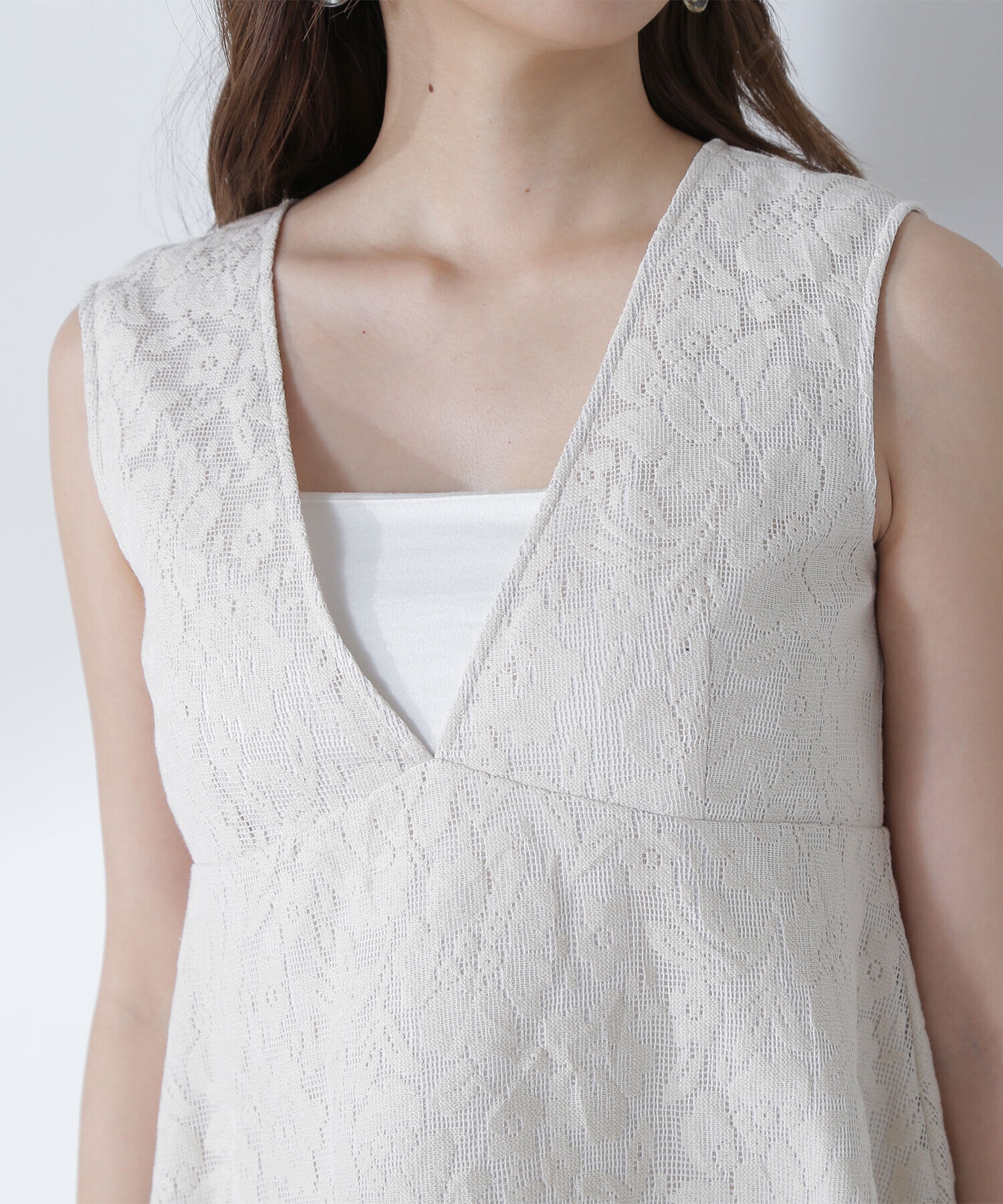  「ペプラムレースセットアップ」|ワンピース|