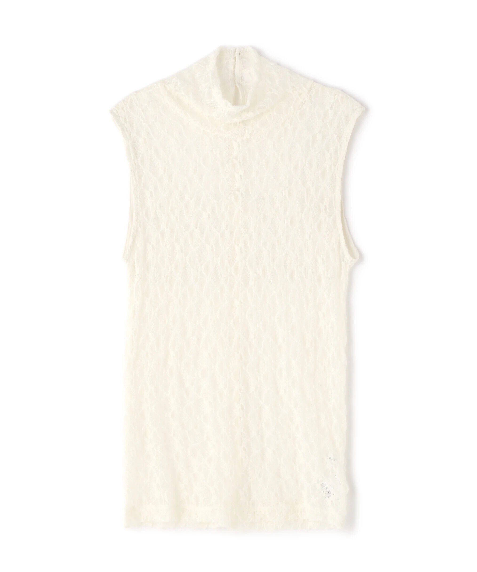  「ハイネックシアーレースノースリーブカットソー」|Tシャツ・カットソー|