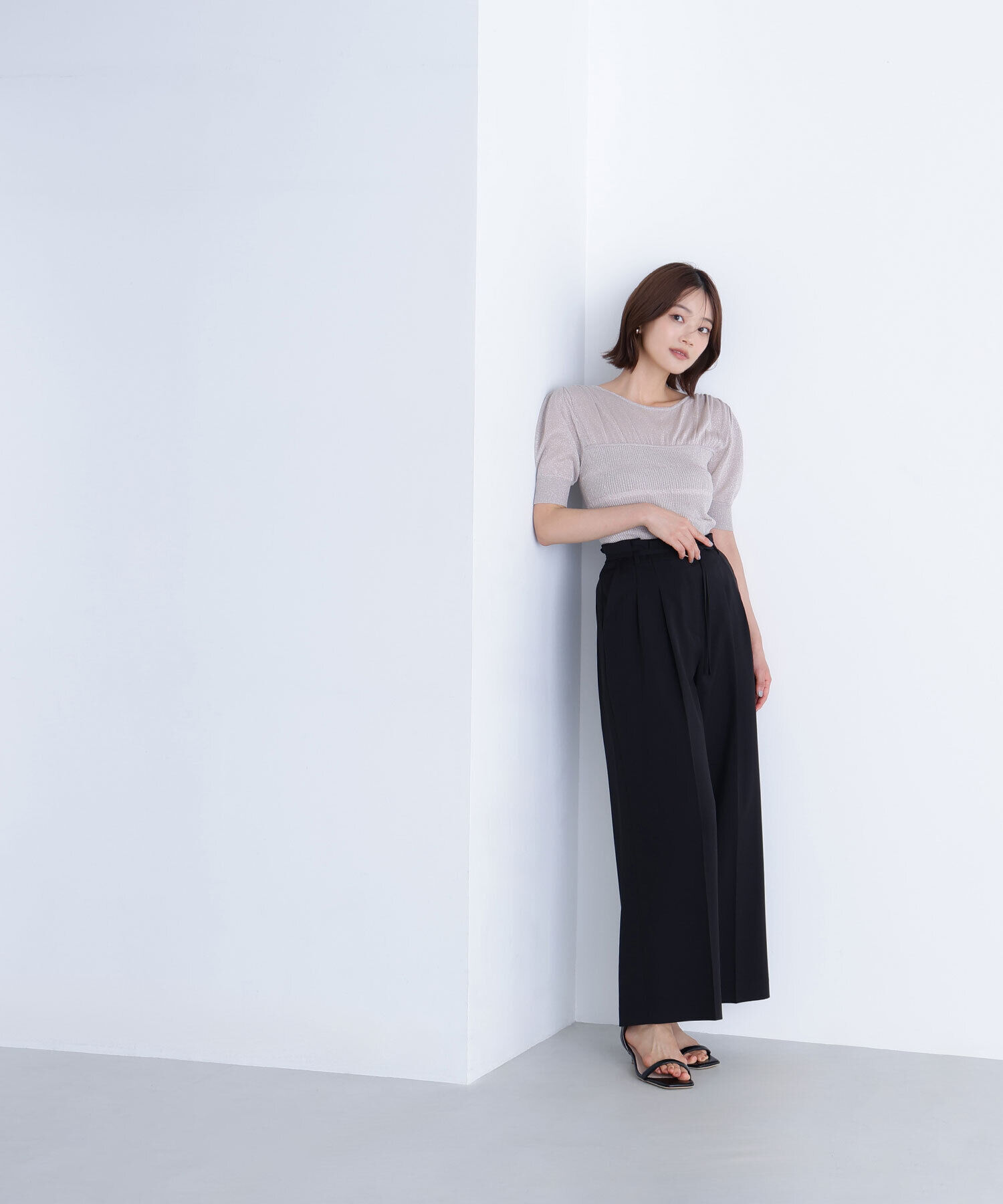  「ダブルベルトワイドパンツ」|その他|