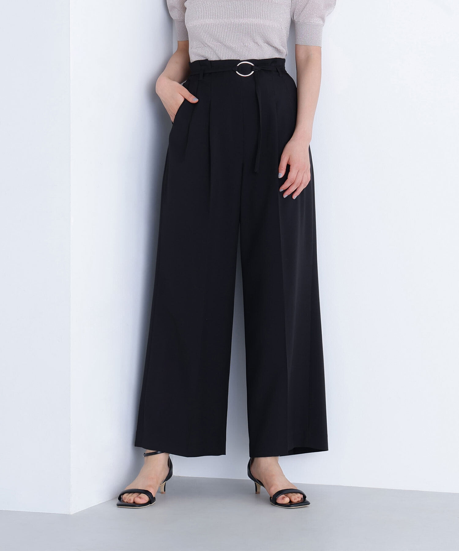  「ダブルベルトワイドパンツ」|その他|