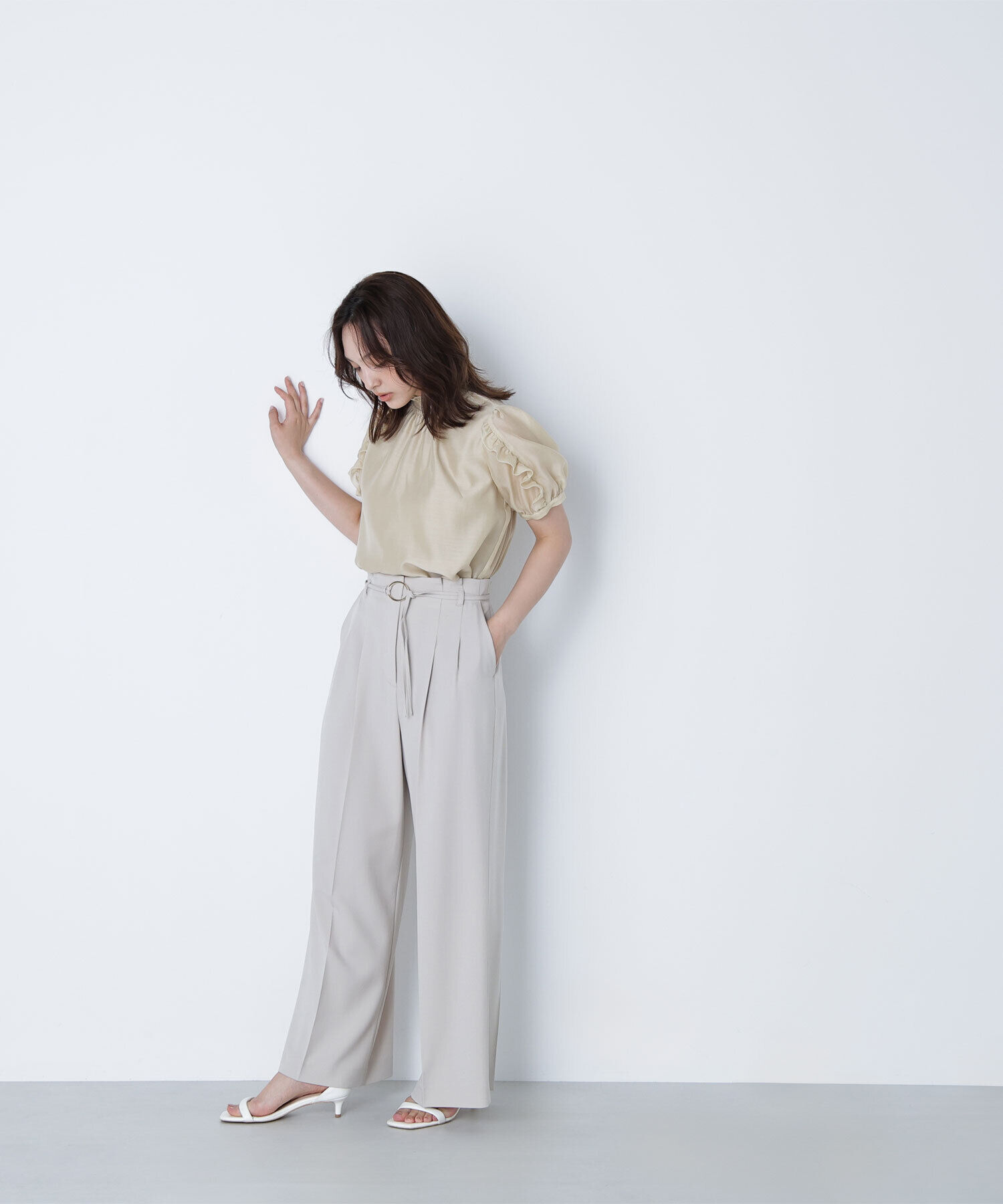  「ダブルベルトワイドパンツ」|その他|