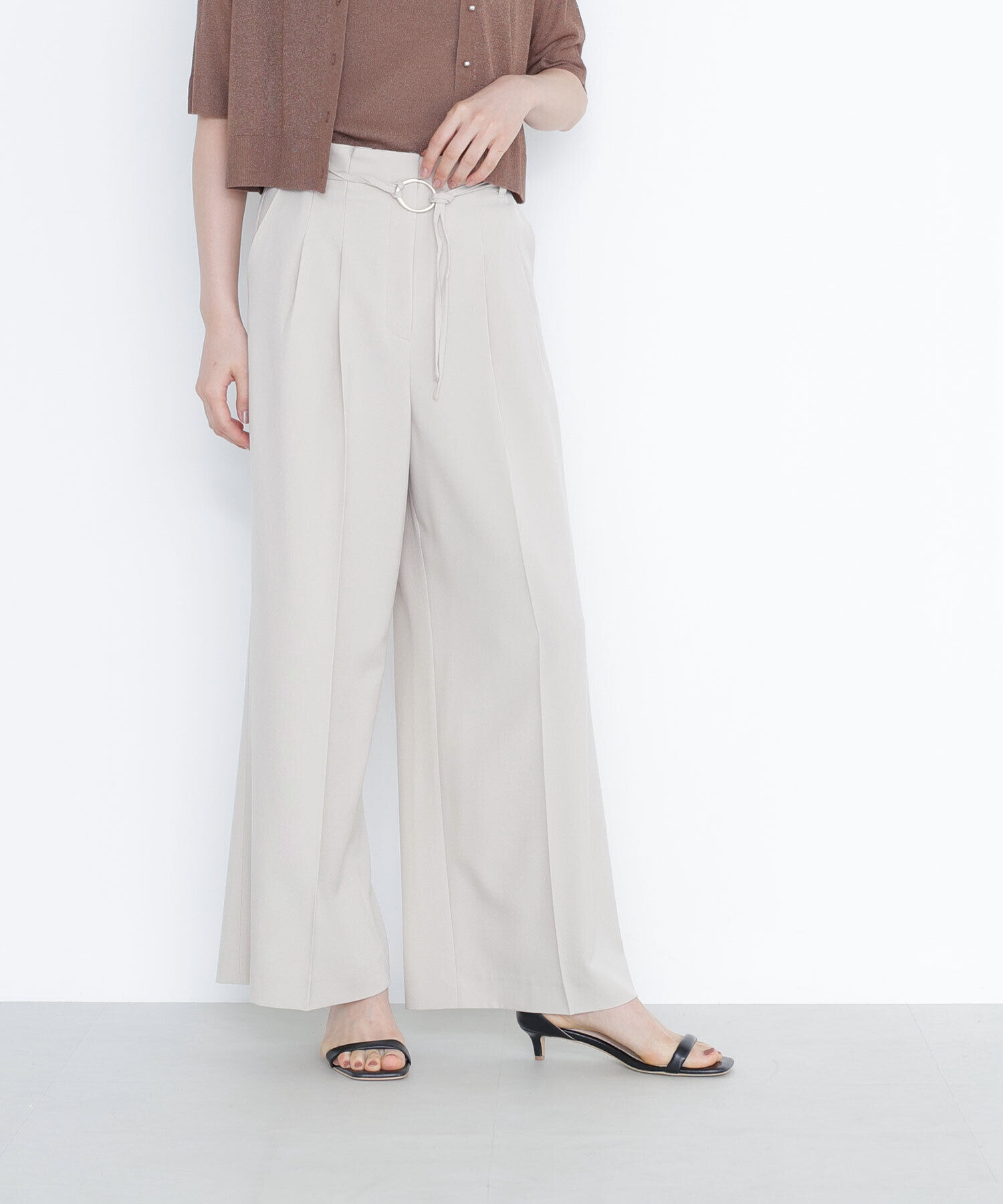  「ダブルベルトワイドパンツ」|その他|