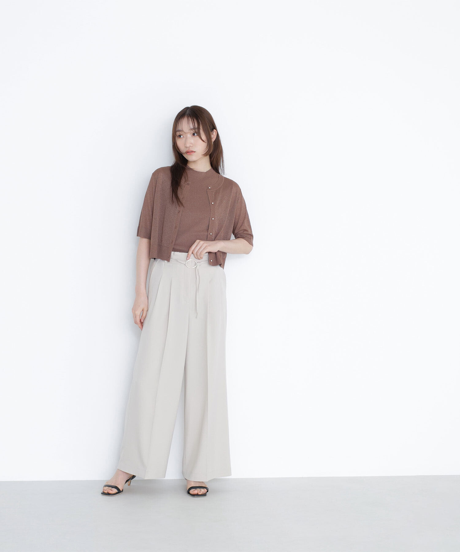  「ダブルベルトワイドパンツ」|その他|