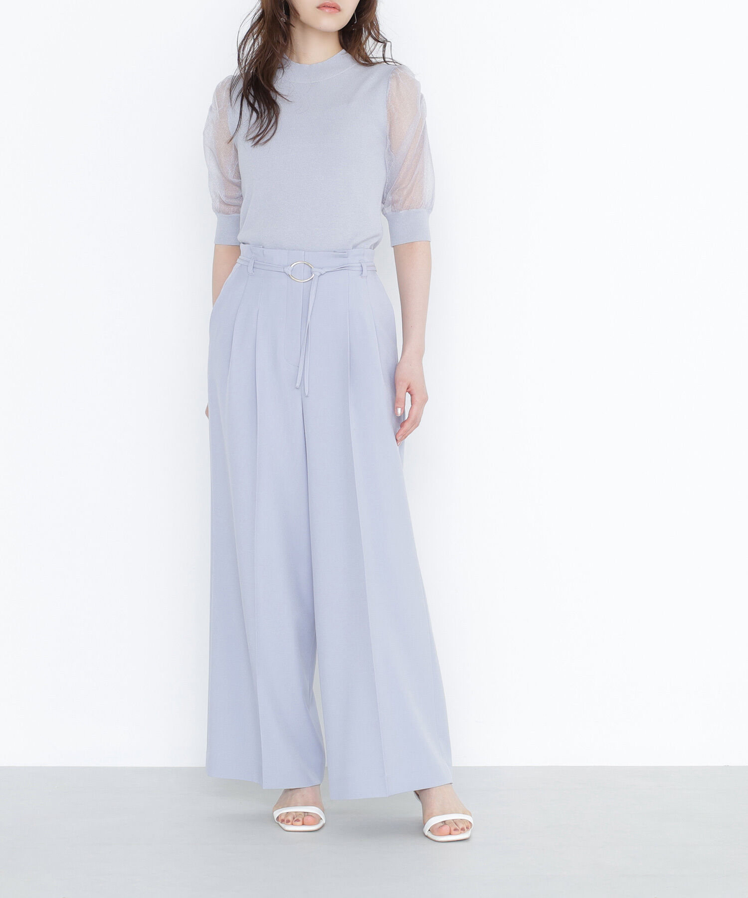  「ダブルベルトワイドパンツ」|その他|