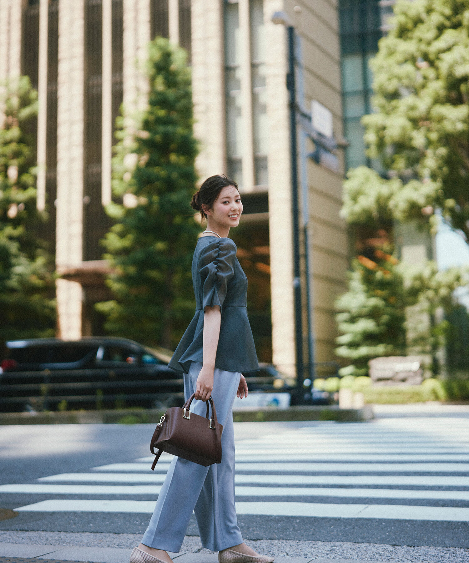  「ダブルベルトワイドパンツ」|その他|