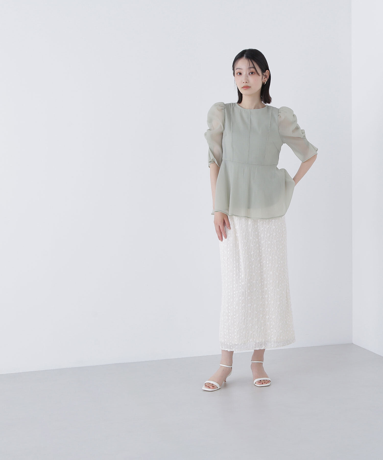  「シアーペプラムブラウス」|シャツ・ブラウス|
