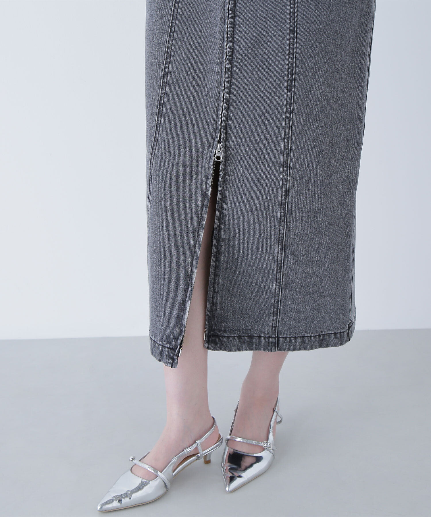  「デニムナローキャミワンピース」|ワンピース|