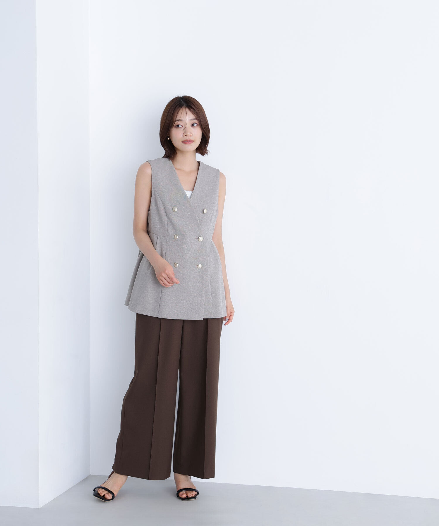  「メタルボタンペプラムジレ」|ブルゾン・スタジャン|