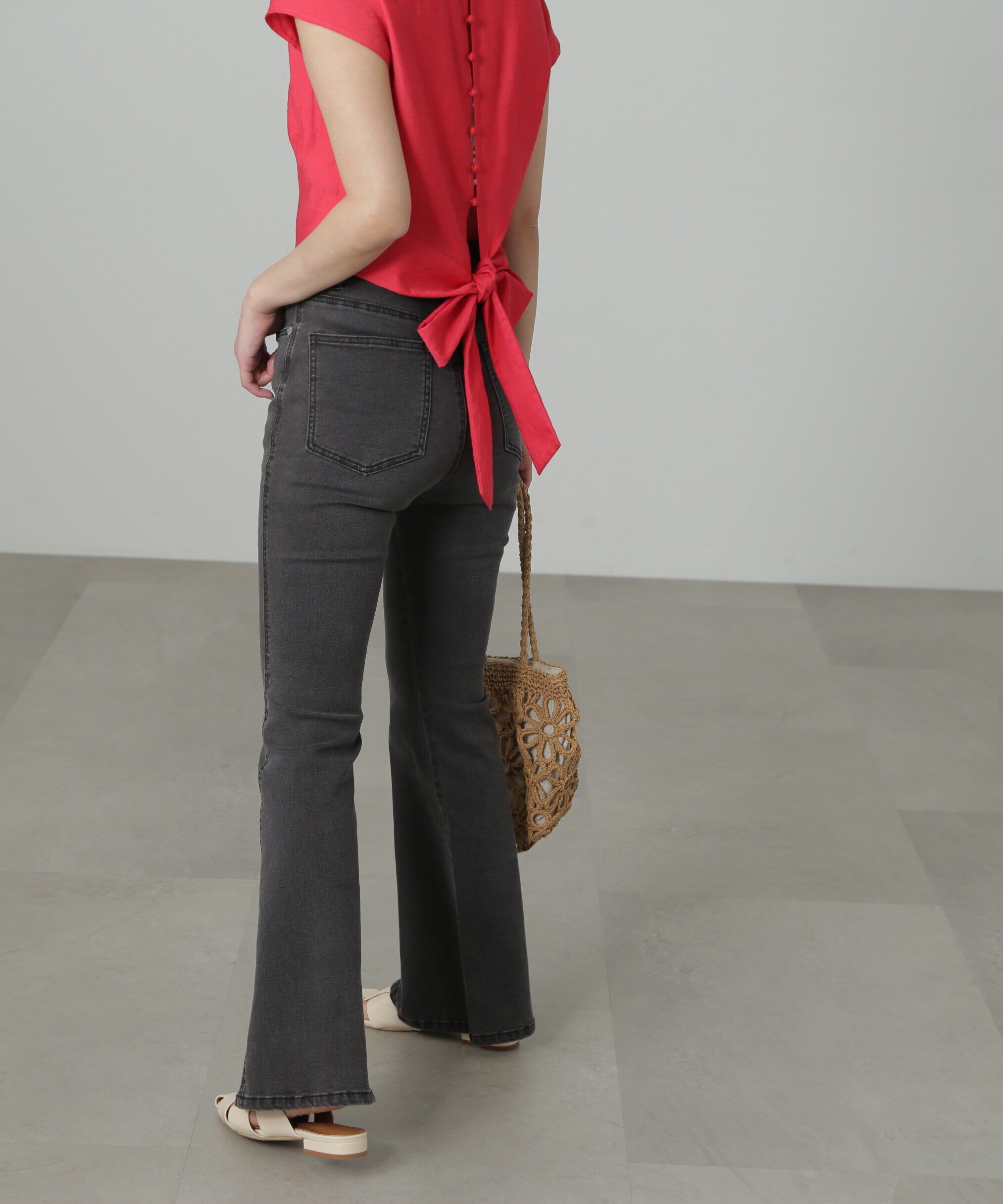  「[Sシリーズ対応商品]内スリットベルボトムデニムパンツ」|その他|