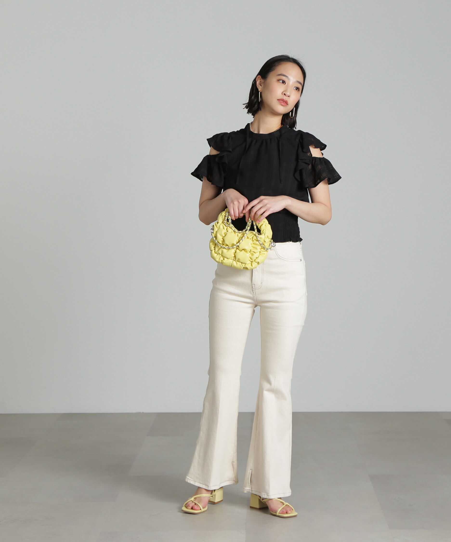  「[Sシリーズ対応商品]内スリットベルボトムデニムパンツ」|その他|