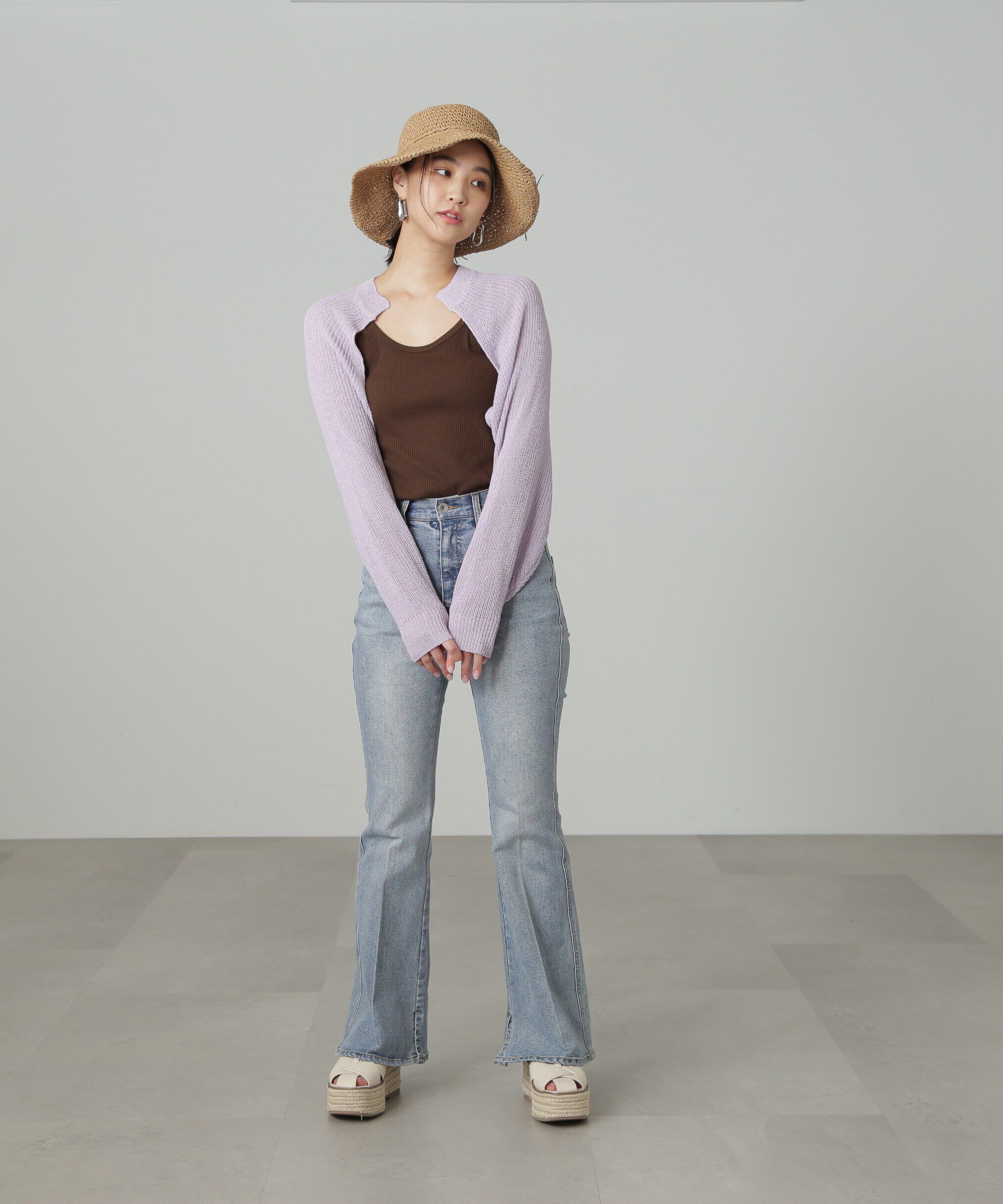  「[Sシリーズ対応商品]内スリットベルボトムデニムパンツ」|その他|