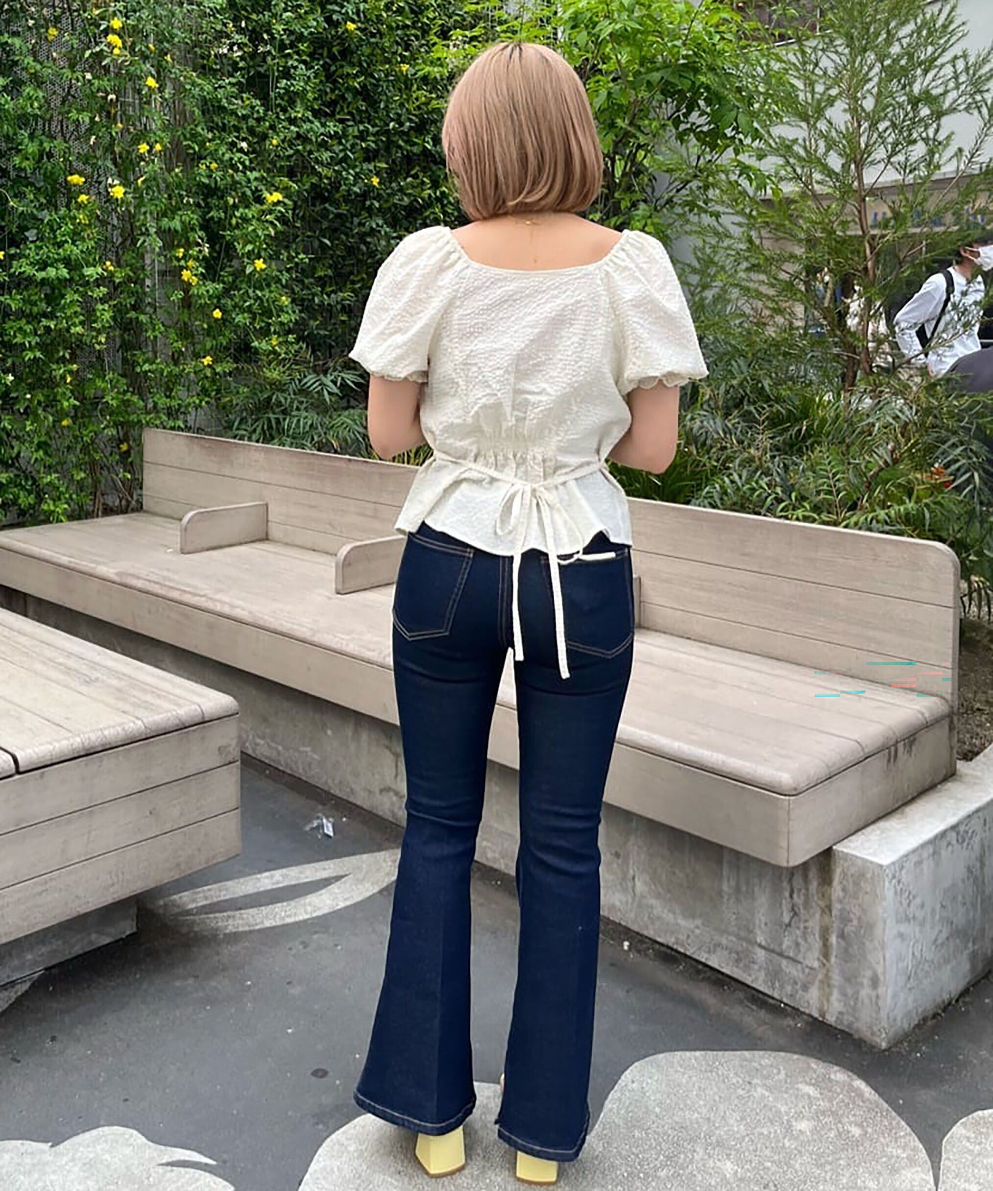  「[Sシリーズ対応商品]内スリットベルボトムデニムパンツ」|その他|