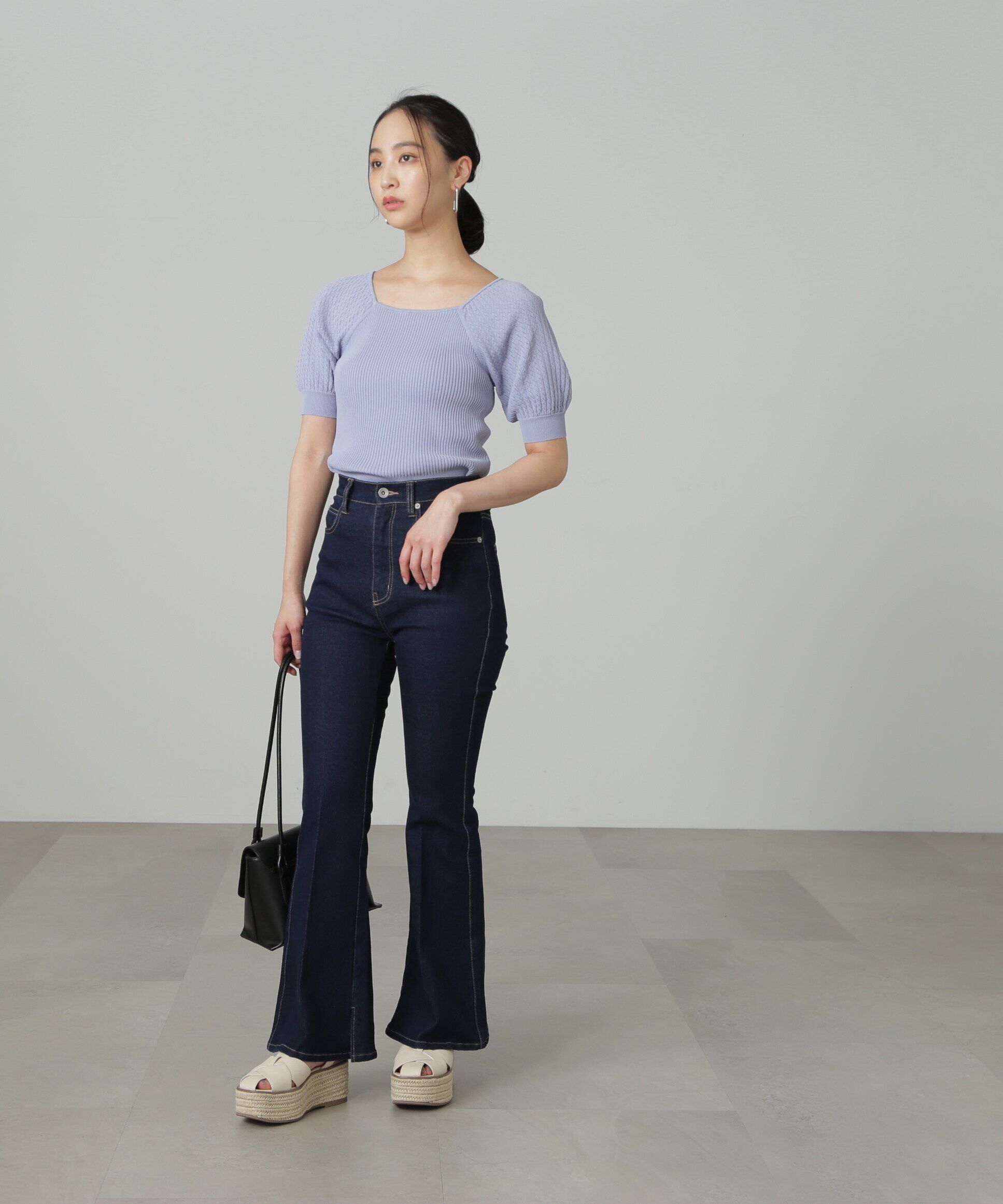  「[Sシリーズ対応商品]内スリットベルボトムデニムパンツ」|その他|