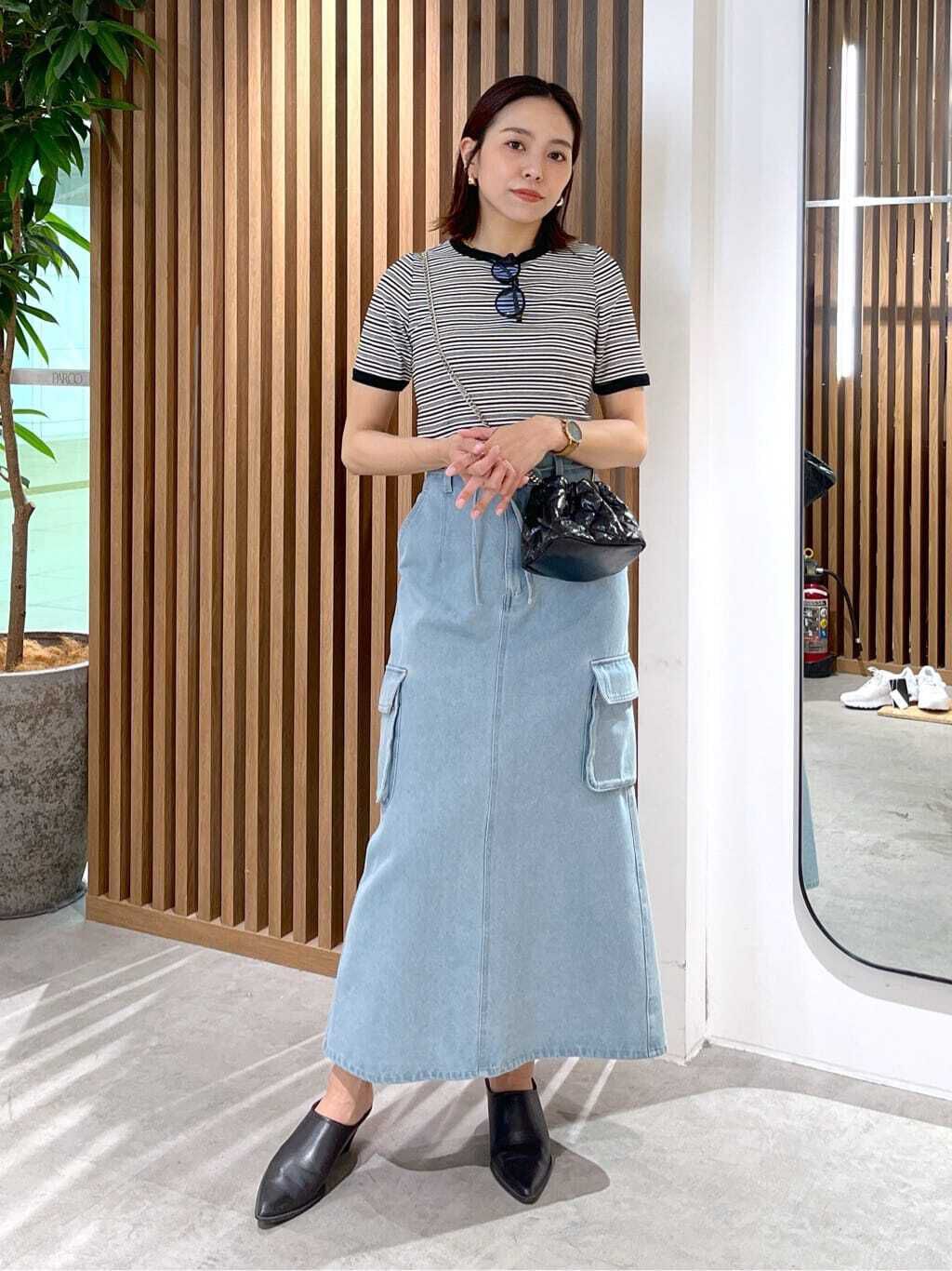  「[低身長サイズ/Sシリーズ]カーゴデニムナロースカート」|スカート|