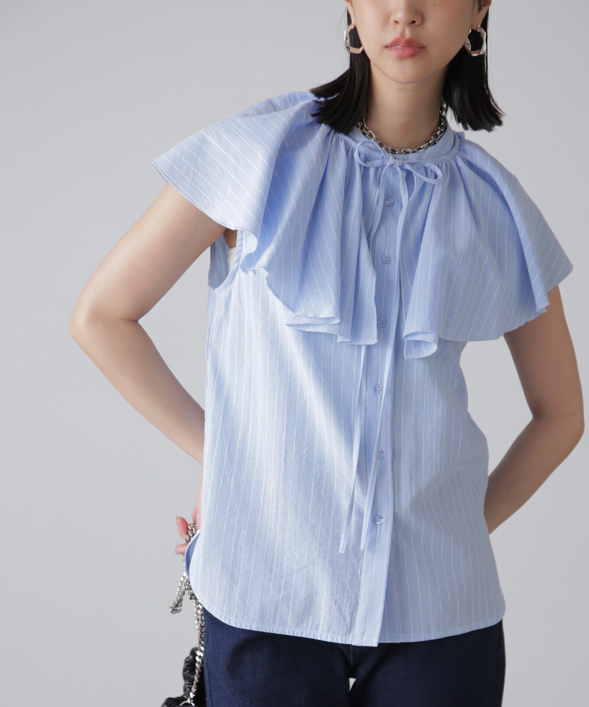  「マルチウェイフリルセットブラウス」|シャツ・ブラウス|