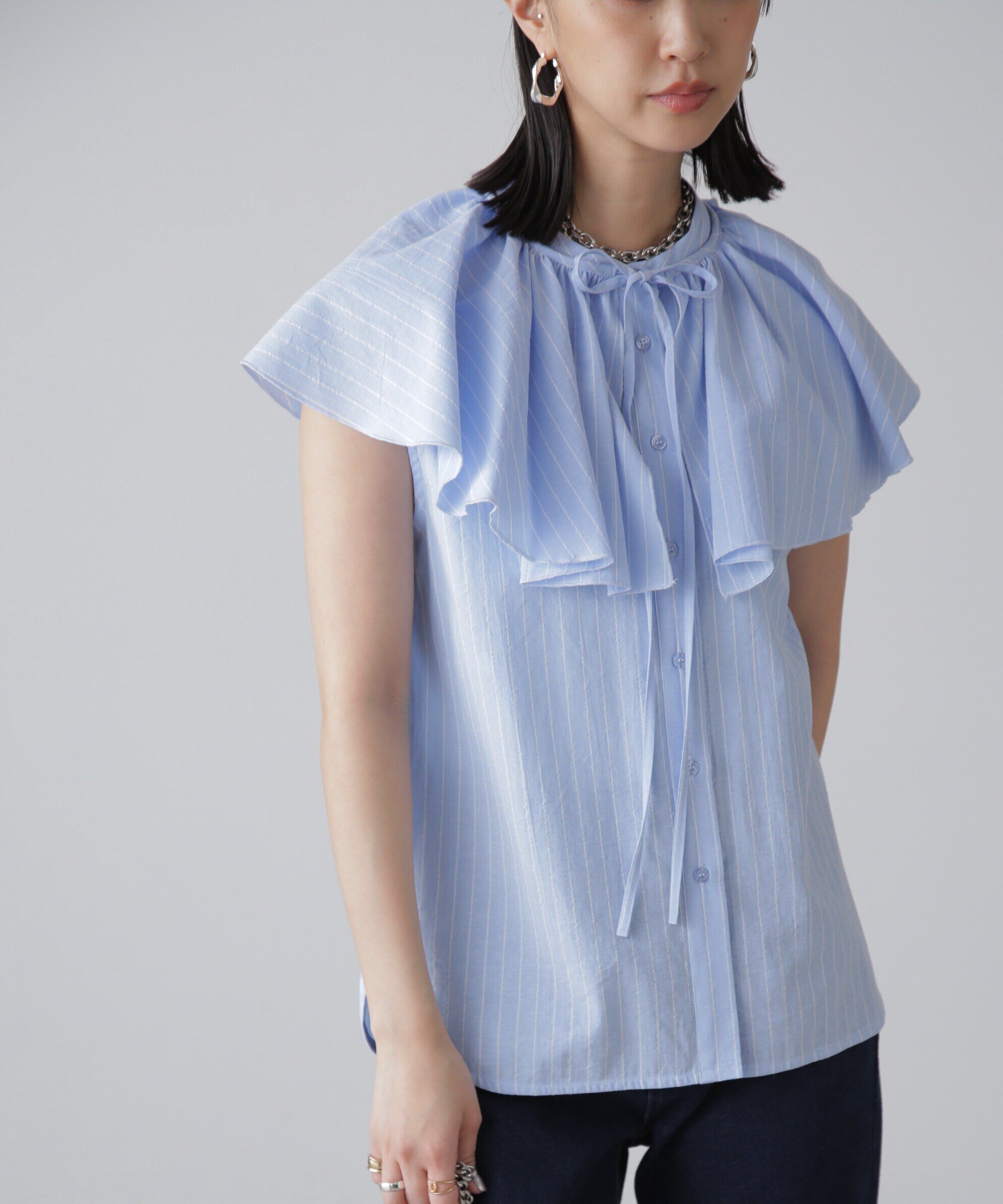  「マルチウェイフリルセットブラウス」|シャツ・ブラウス|